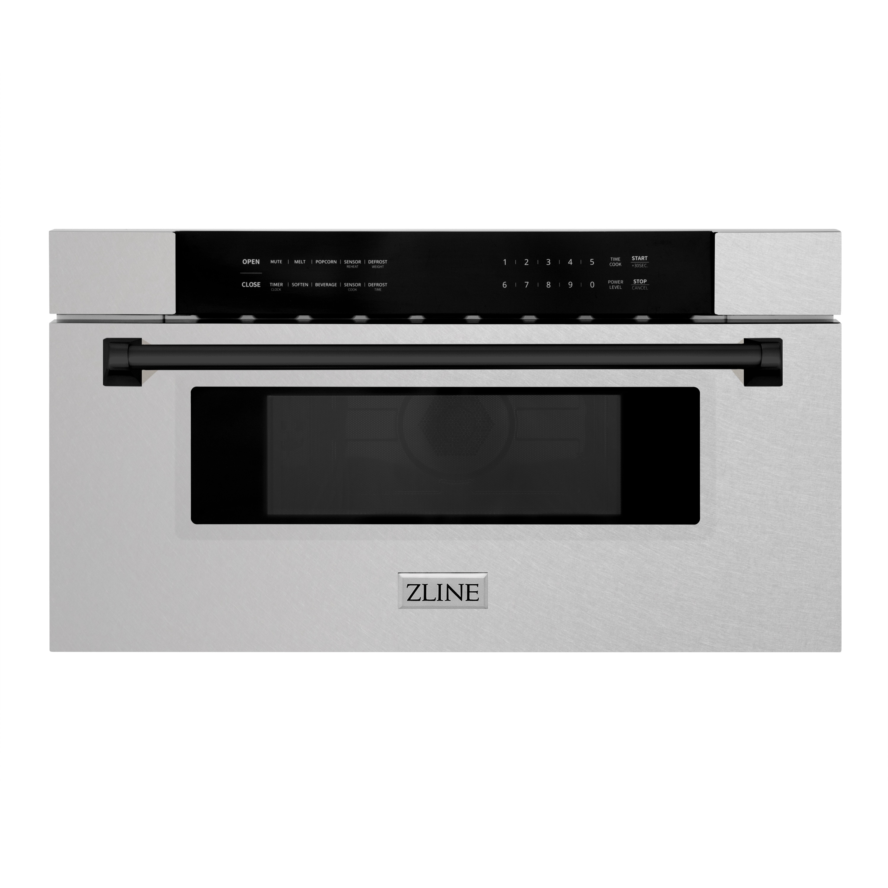 ZLINE KITCHEN & BATH MWDZ-30-SS-MB 29.75-in 1.2-cu ft 1000 -Watt Microwave Drawer ( Fingerprint Resistant Stainless Steel with Matte Black Handle )