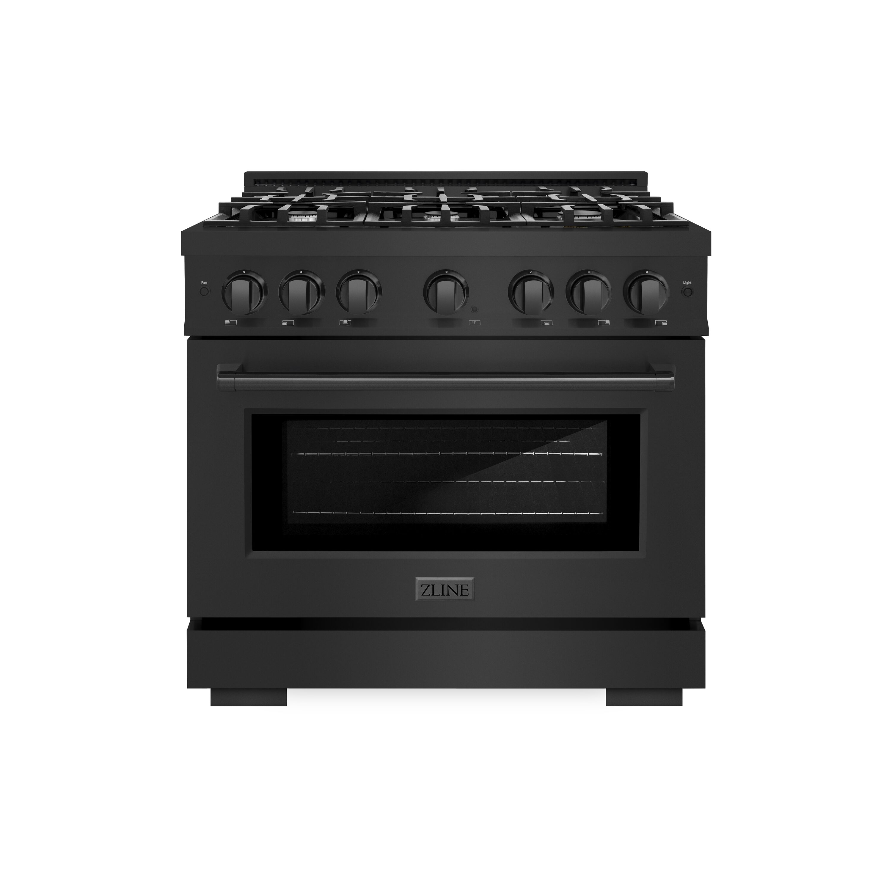 ZLINE KITCHEN & BATH HDRB-36 Select 36-in Standard 6 burners Convection Oven Freestanding Dual Fuel Range ( Black Stainless Steel )