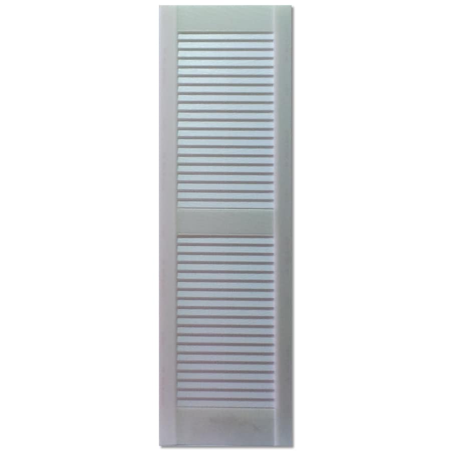 Custom Shutters llc. L514057PA 2-Pack 14.5-in W x 57-in H Paintable Louvered Vinyl Exterior Shutters