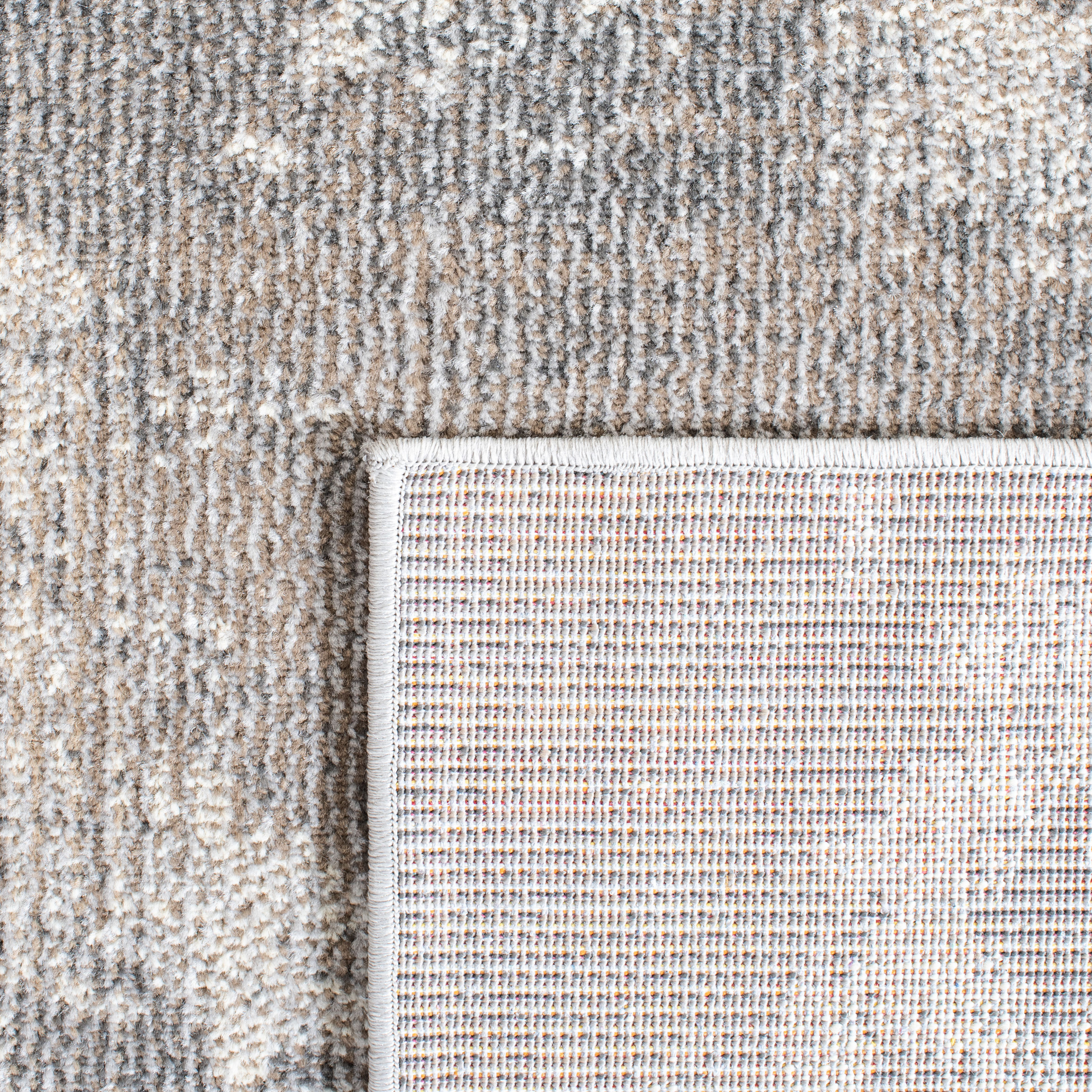 Elegant Gray Synthetic 8' x 10' Hand-Knotted Area Rug