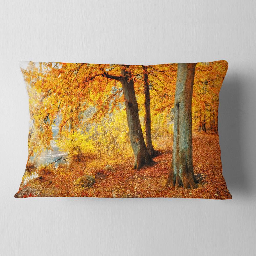 Designart CU8338-12-20 12-in x 20-in Yellow Indoor Decorative Pillow