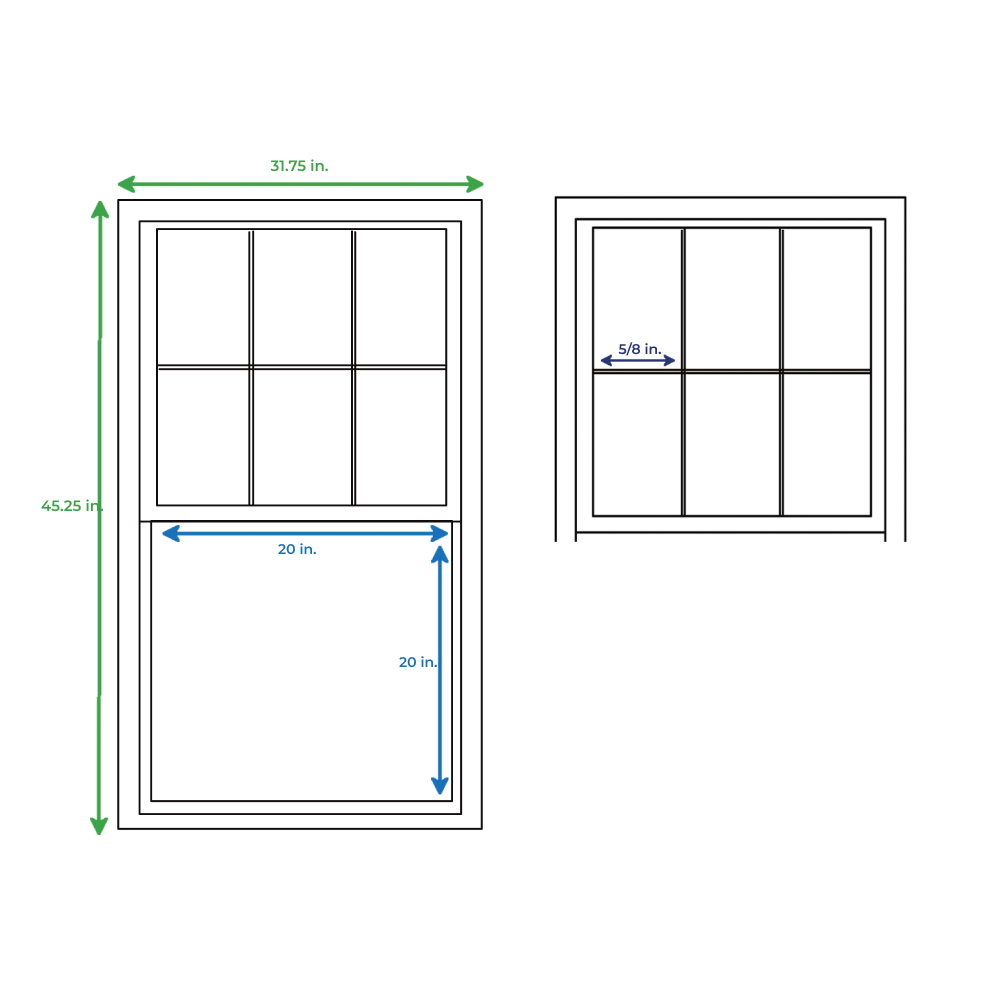 RELIABILT 3900DHGR3164520001 Double-Hung-Windows - View #2