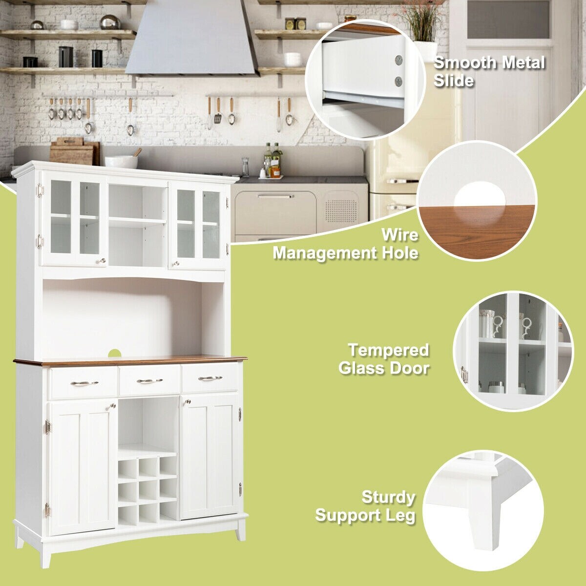 Slickblue D-CO-+40546WH Dining-Kitchen-Storarge - View #8