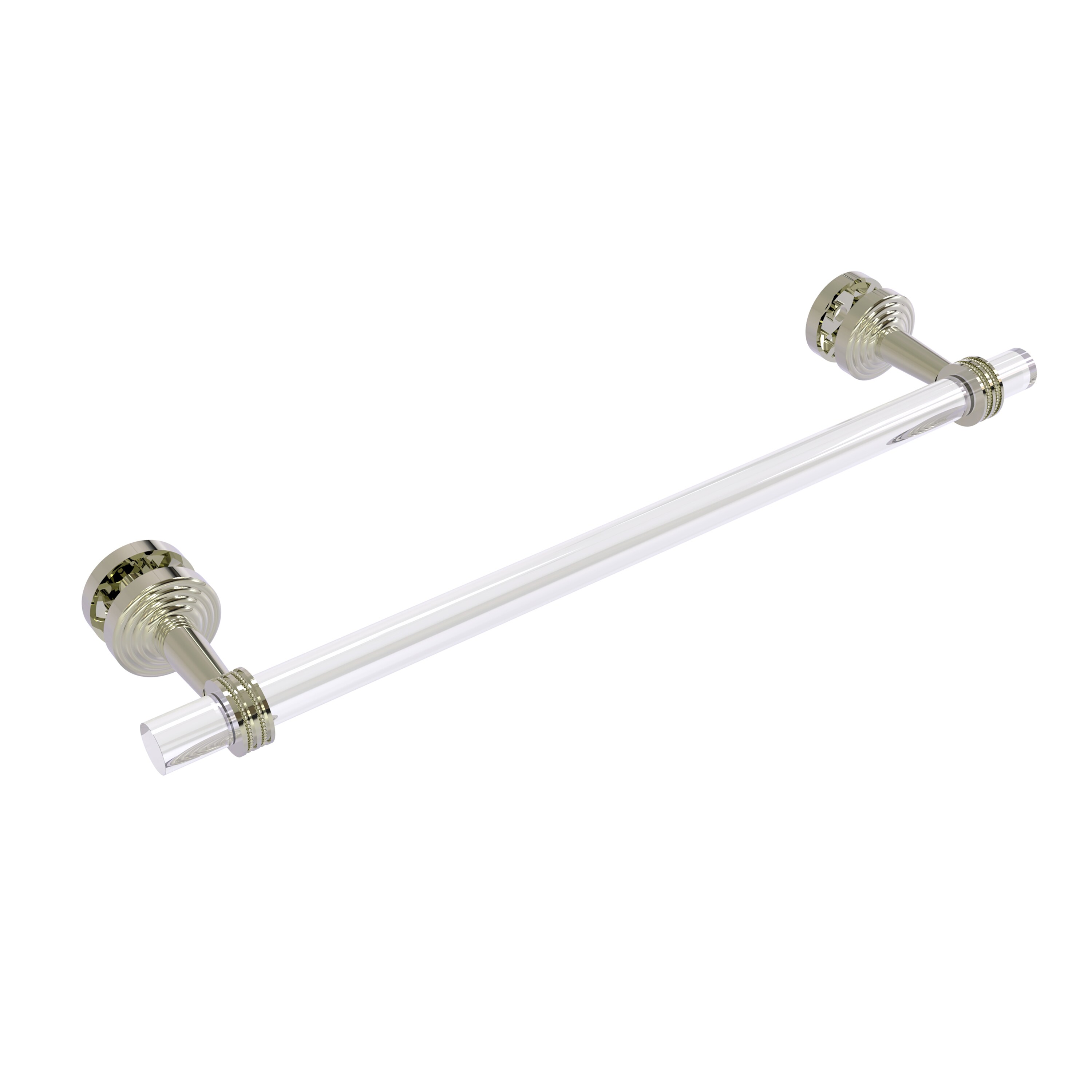 Allied Brass PB-41D-SM-18-PNI Pacific Beach 18-in Polished Nickel Wall mount Single Towel Bar