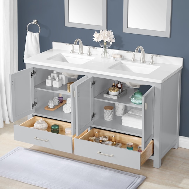 Undermount Double Sink Bathroom Vanity, Menards 60 Bathroom Vanity Tops