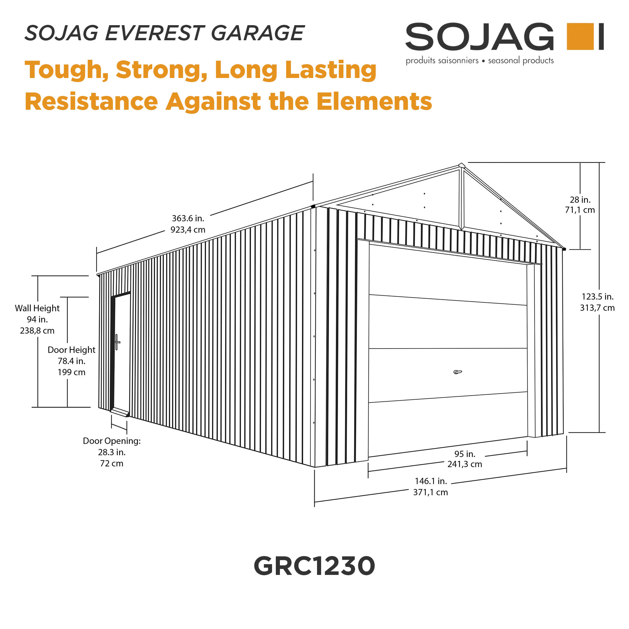 Arrow GRC1230 Metal-Storage-Buildings-Sheds - View #11