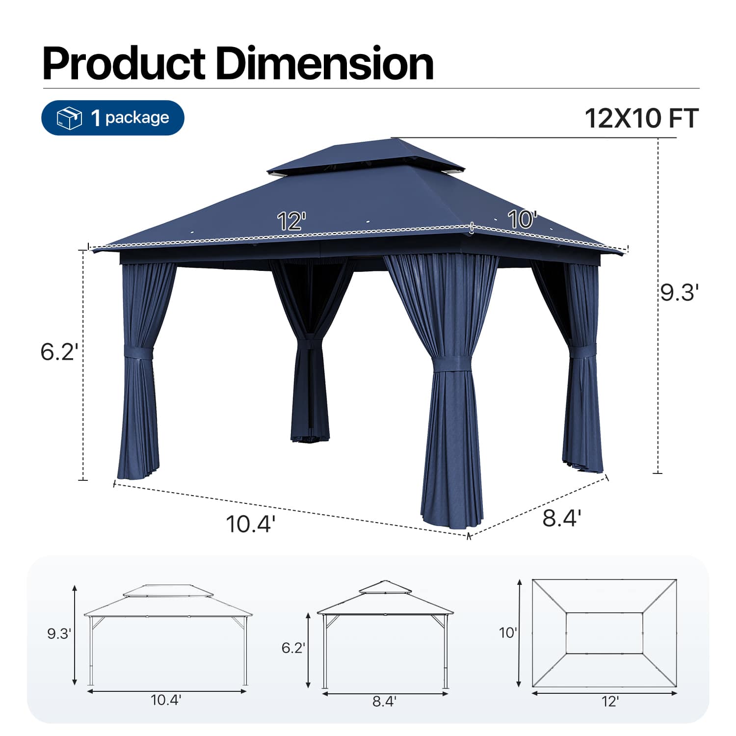 Sunmthink GBSM50U42 Wood-Resin-Gazebos - View #6