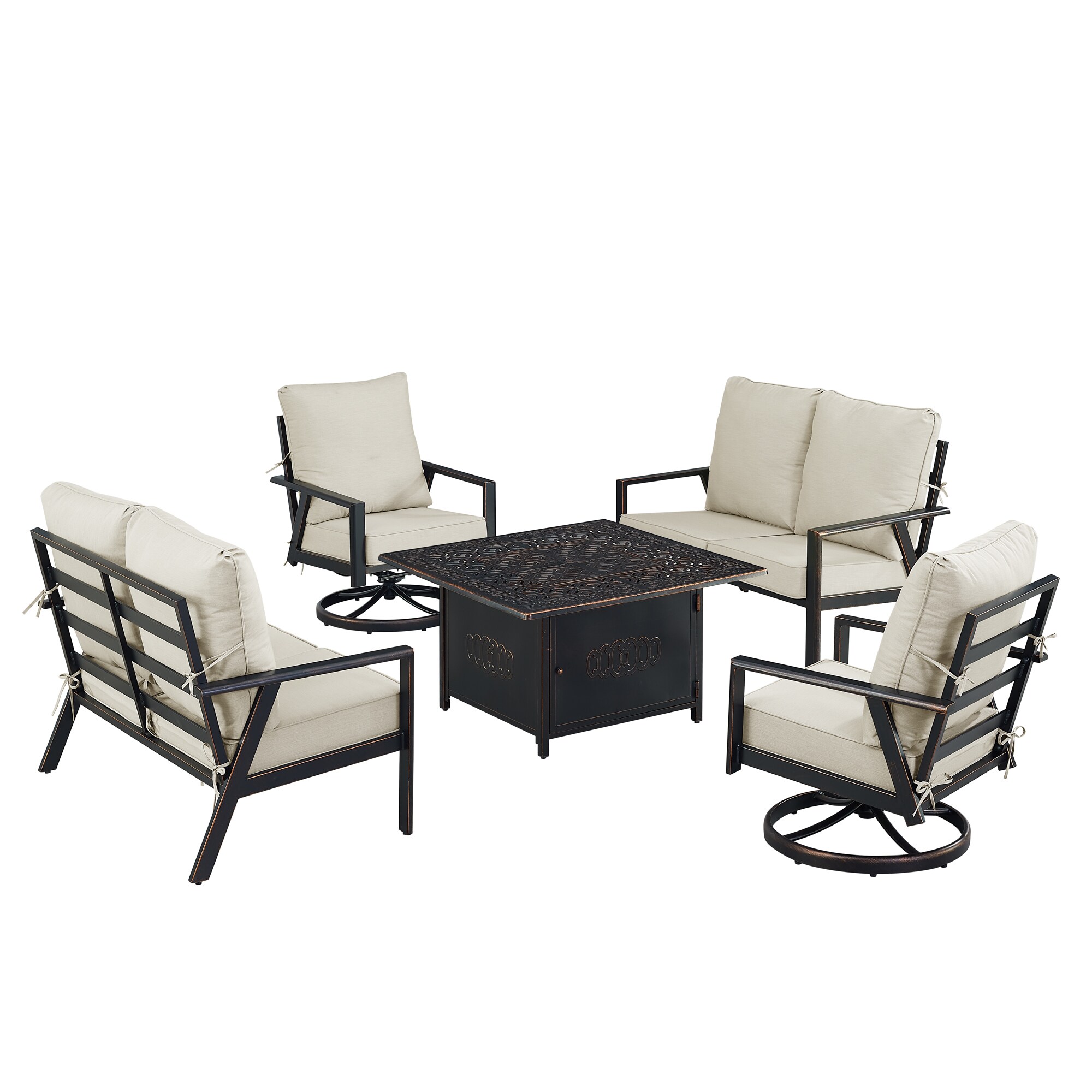 Oakland Living LUX2LS2CHRONINLGCUA Patio-Conversation-Sets - View #4