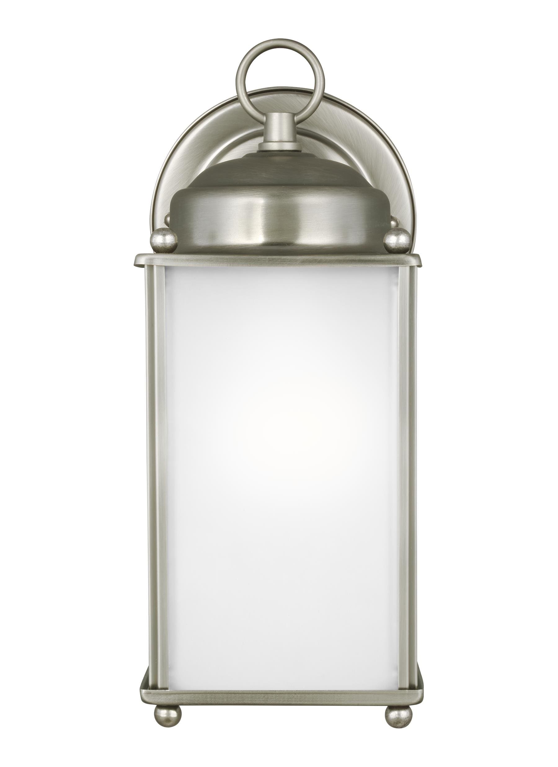 Generation Lighting 8593001-965 New Castle 1 -Light 10.25-in H Antique Nickel Hardwired Outdoor Wall Light