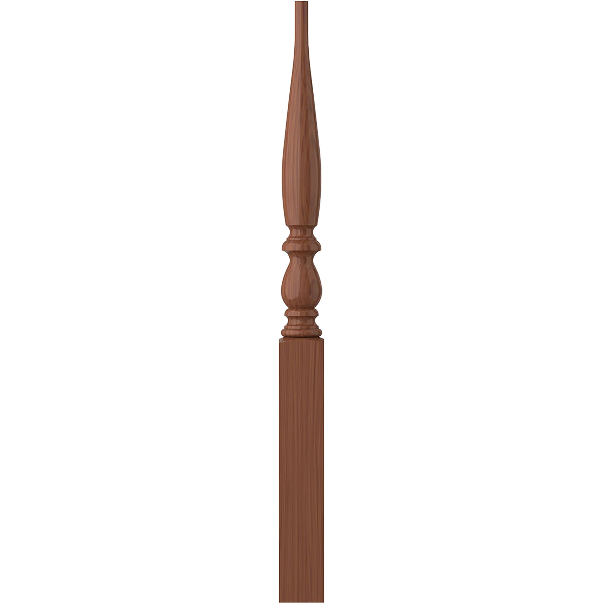 L.J. Smith Stair Systems LJP-3913PT-C 3.25-in x 43-in Unfinished Cherry Starting Stair Newel Post