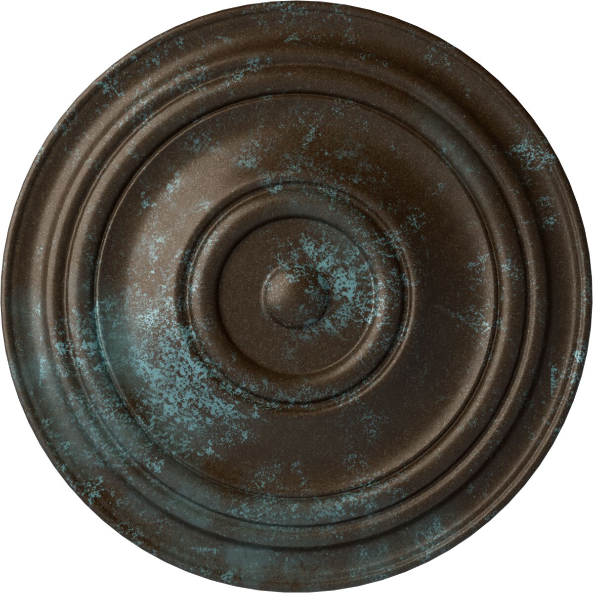 Ekena Millwork CM31TRBBS Traditional 31.5-in W x 31.5-in L Traditional Painted Bronze Blue Patina Polyurethane Whole Ceiling Medallion