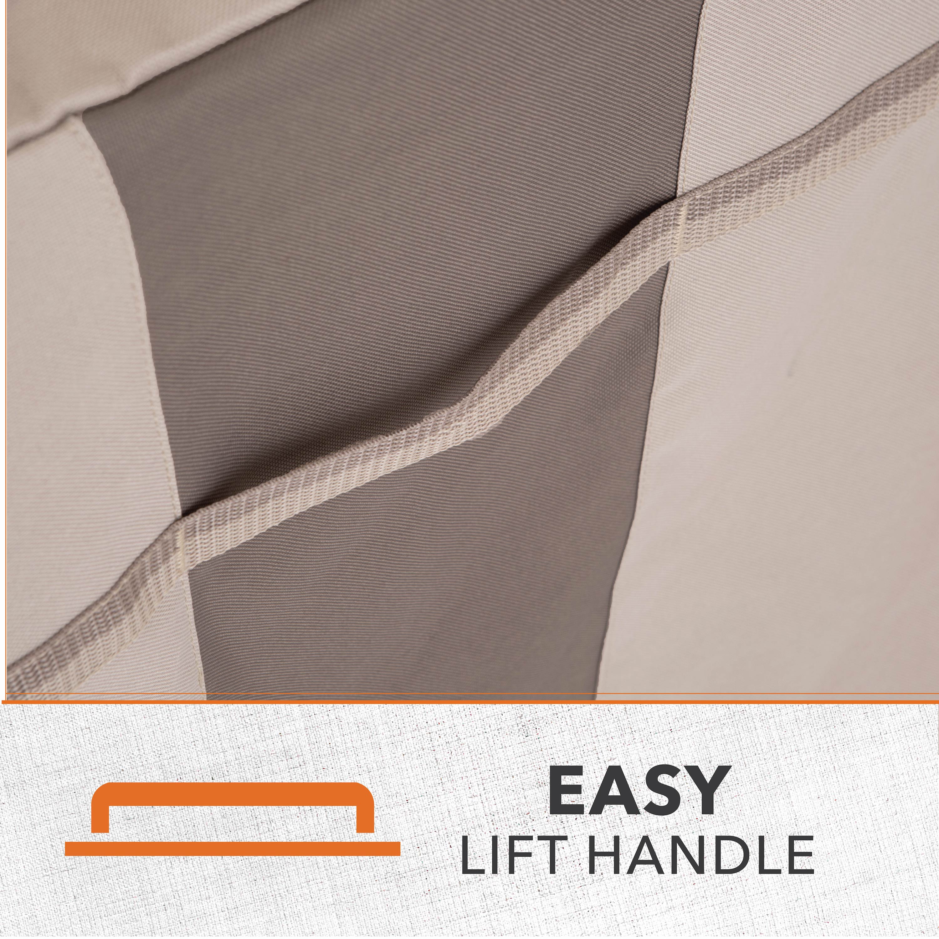 Beige Heavy-Duty Weather-Resistant Square Hot Tub Cover