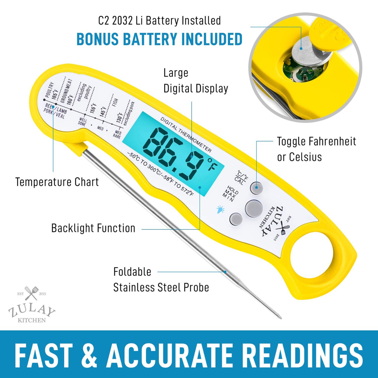 Zulay Kitchen X002INTT6J Meat-Thermometers - View #2