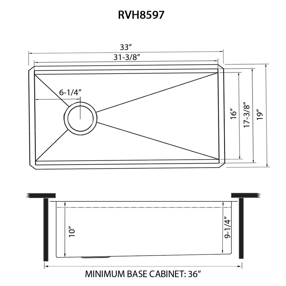 Ruvati RVH8597 Kitchen-Sinks - View #16