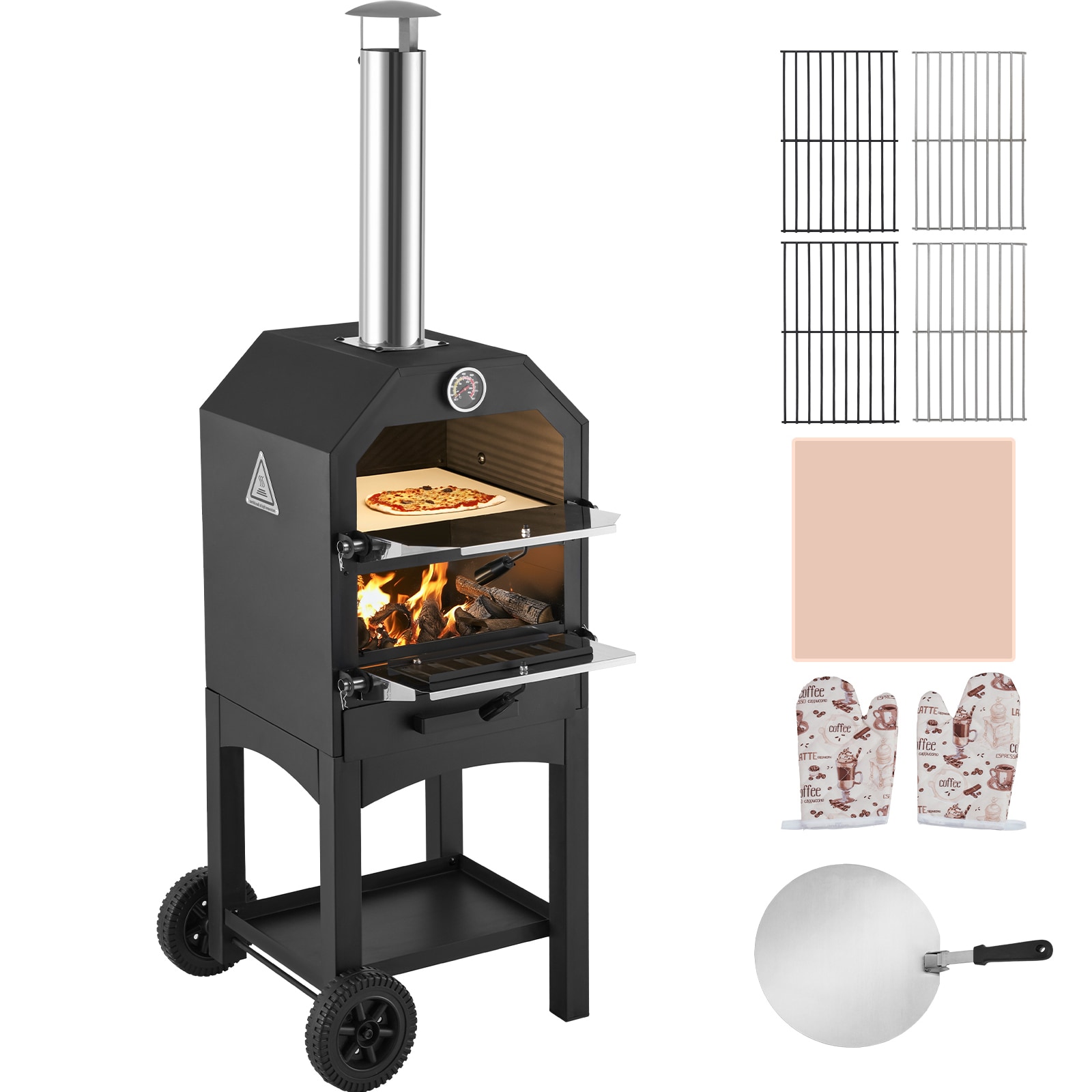 SVOPES SVOPESLSPSLHS09388V0 12-IN Pizza Oven Wood Pellet Outdoor Pizza Oven