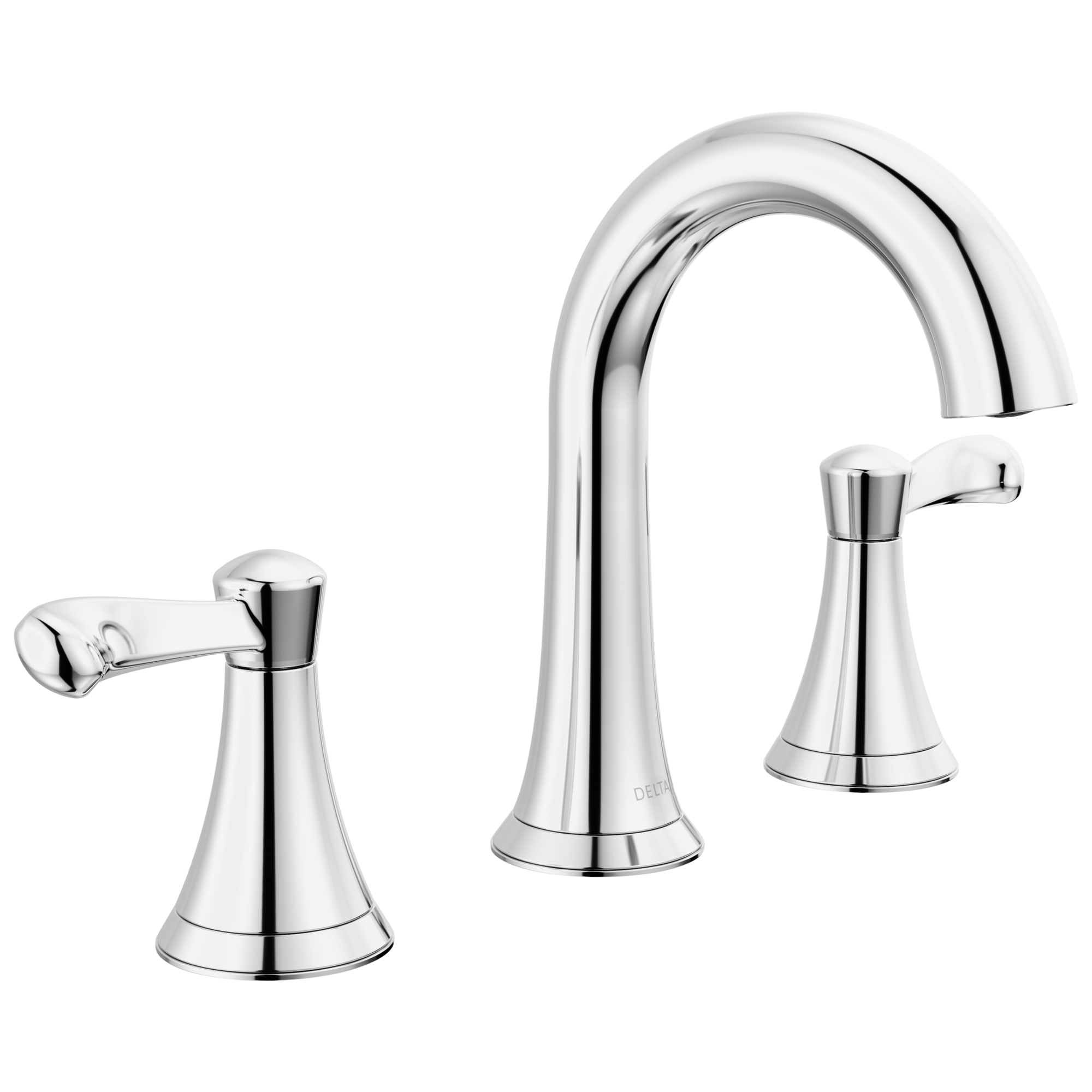 Delta 35897LF Esato Chrome Widespread 2-handle WaterSense Mid-arc Residential Handle Bathroom Sink Faucet with Drain