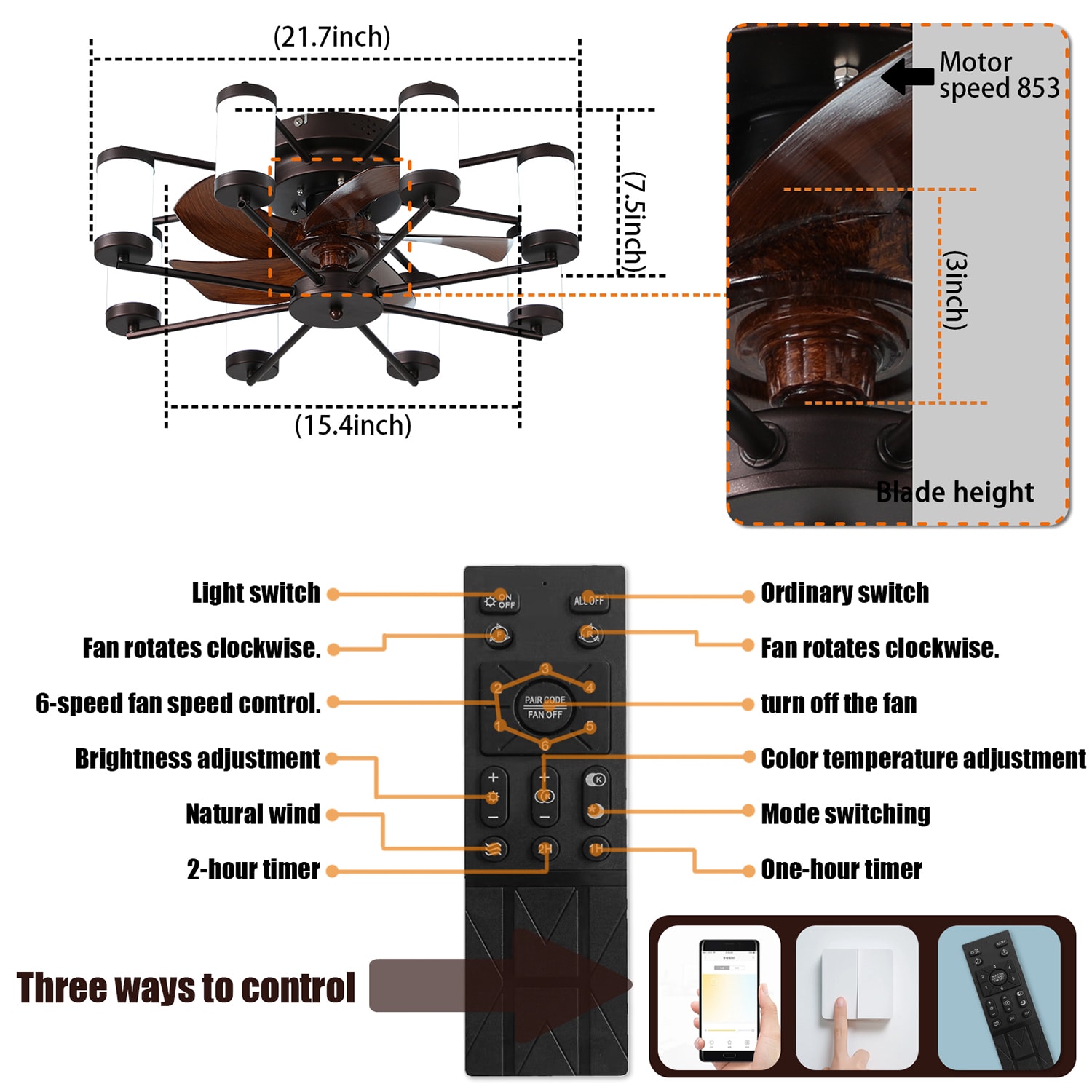 SINOFURN SYB180007WT Ceiling-Fans - View #7