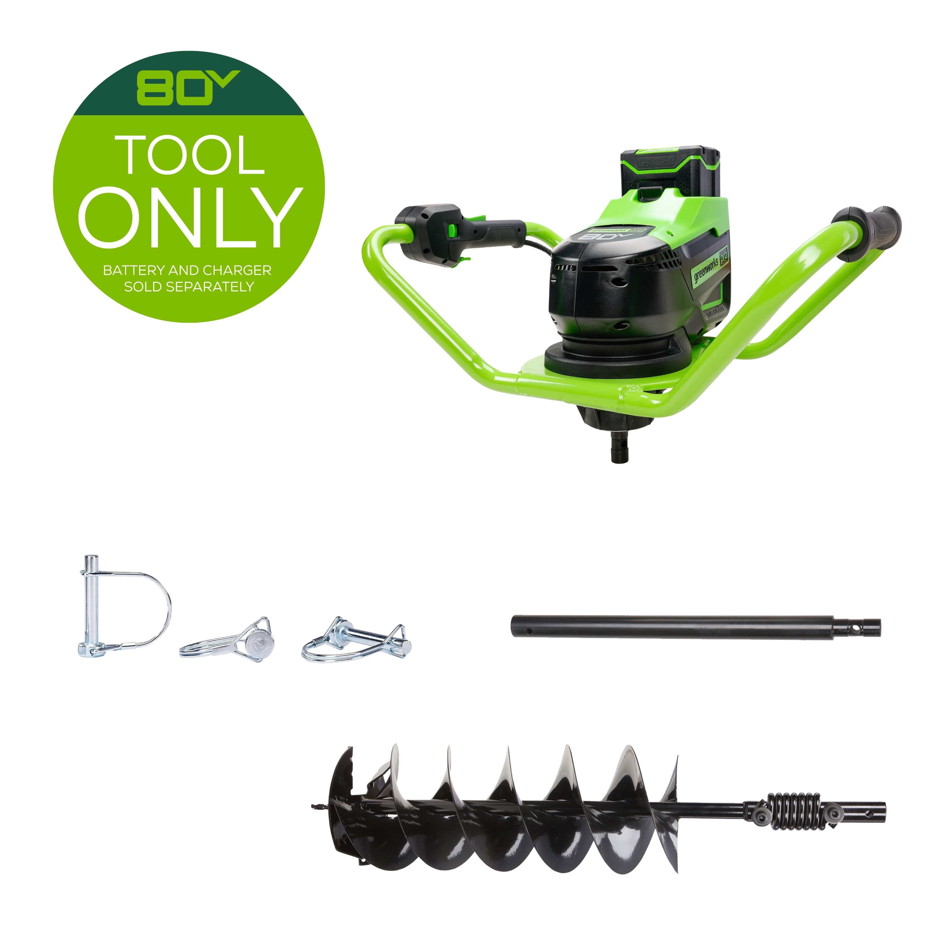 Greenworks 1-man Auger Powerhead with 8-in Bit(s) Included in the 