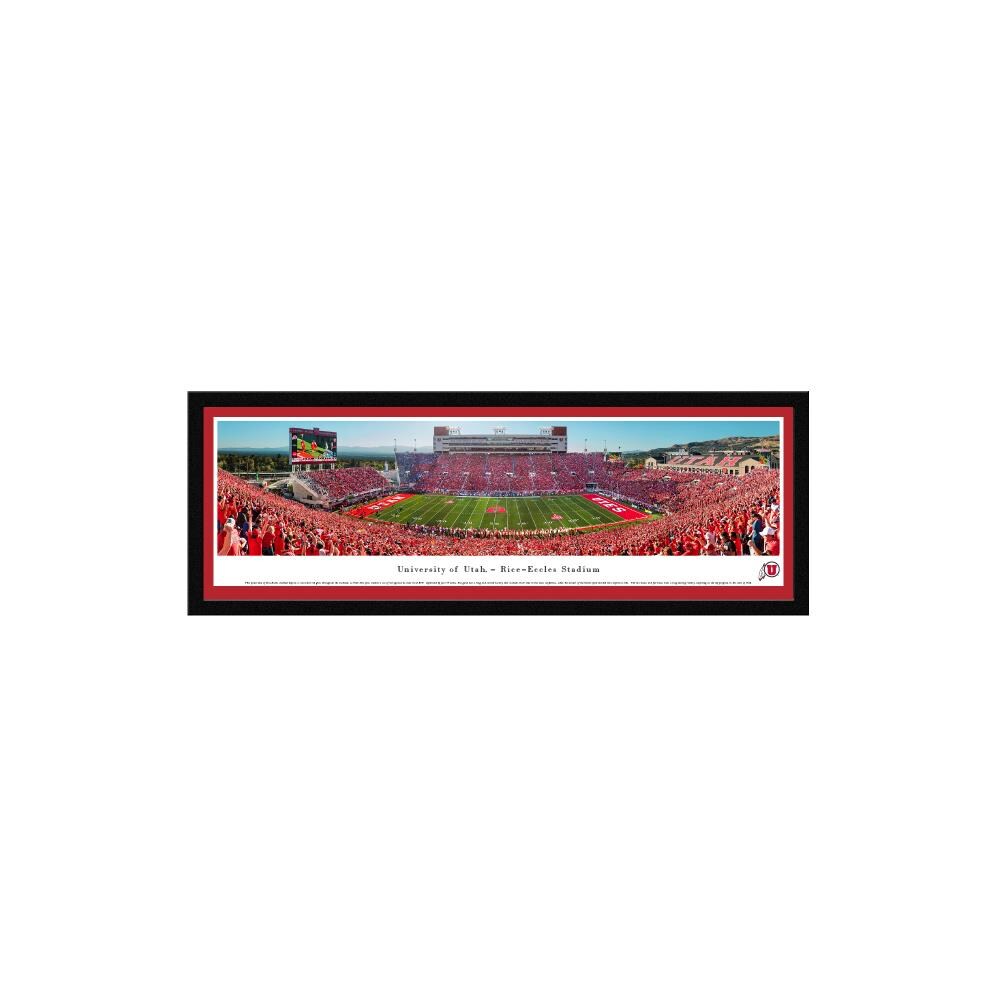 Blakeway Panoramas UUT7M Utah Utes James Blakeway Black Metal Framed 15.5-in H x 42-in W Sports Paper Print