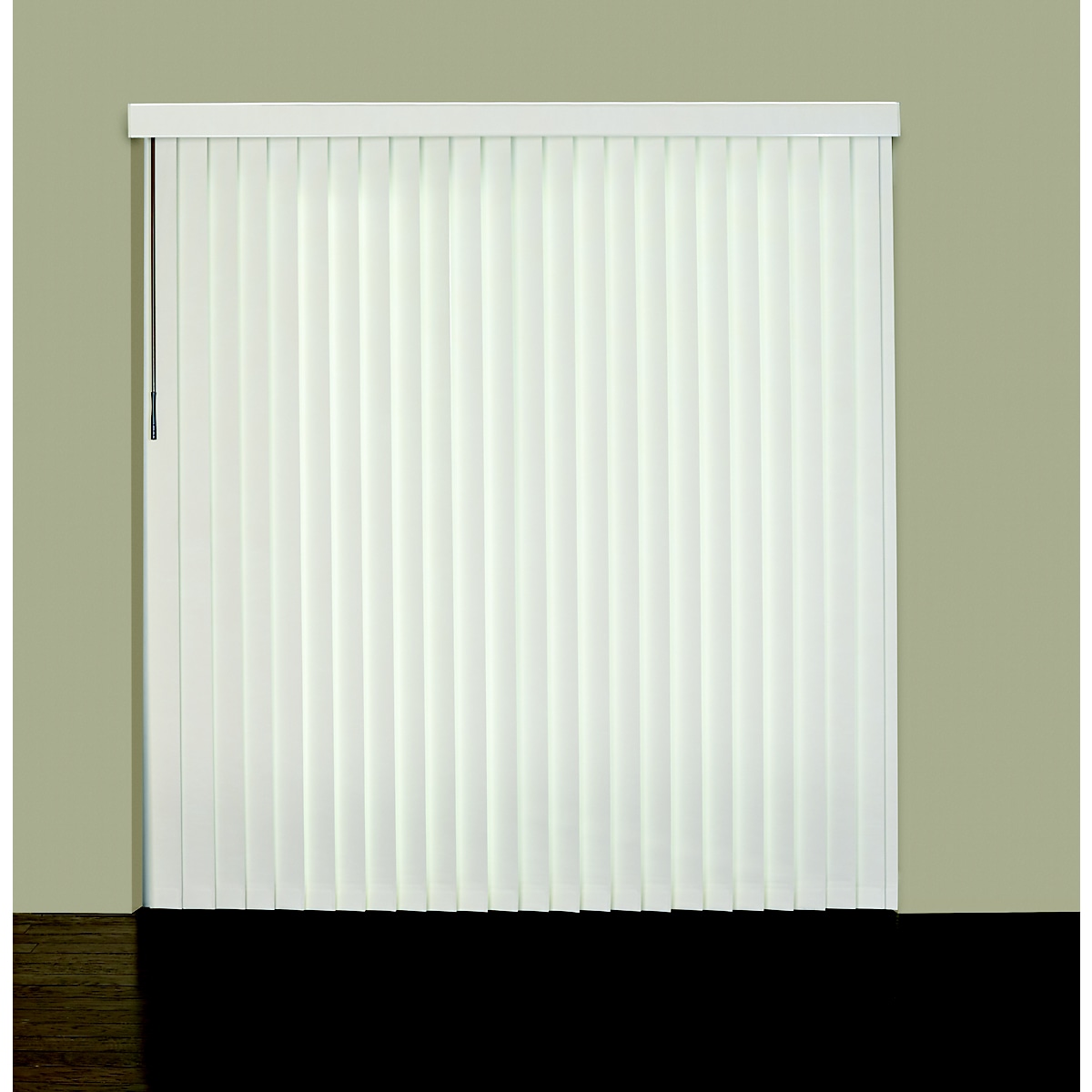 LEVOLOR LVVC0D3510001D Trim+Go 3.5-in Slat Width 45.5-in x 100-in Cordless White Room darkening Vertical blinds