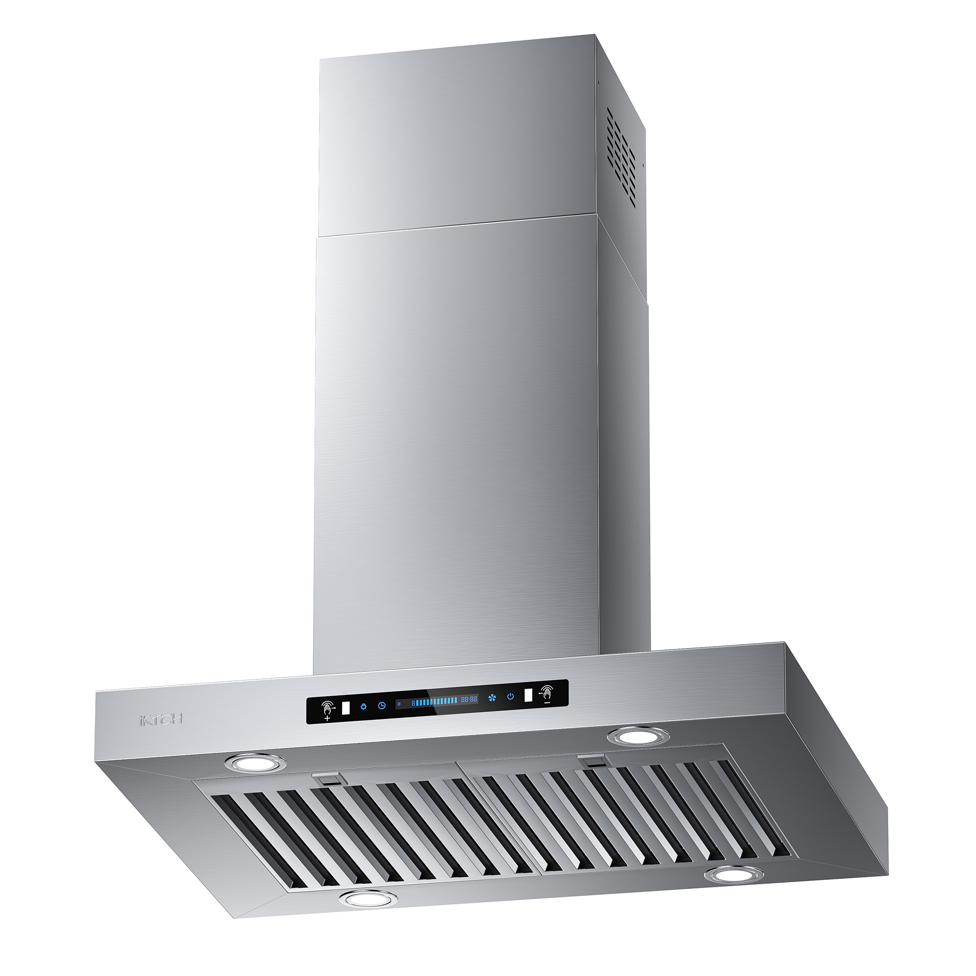 30-Inch Stainless Steel Island Range Hood with Gesture Control