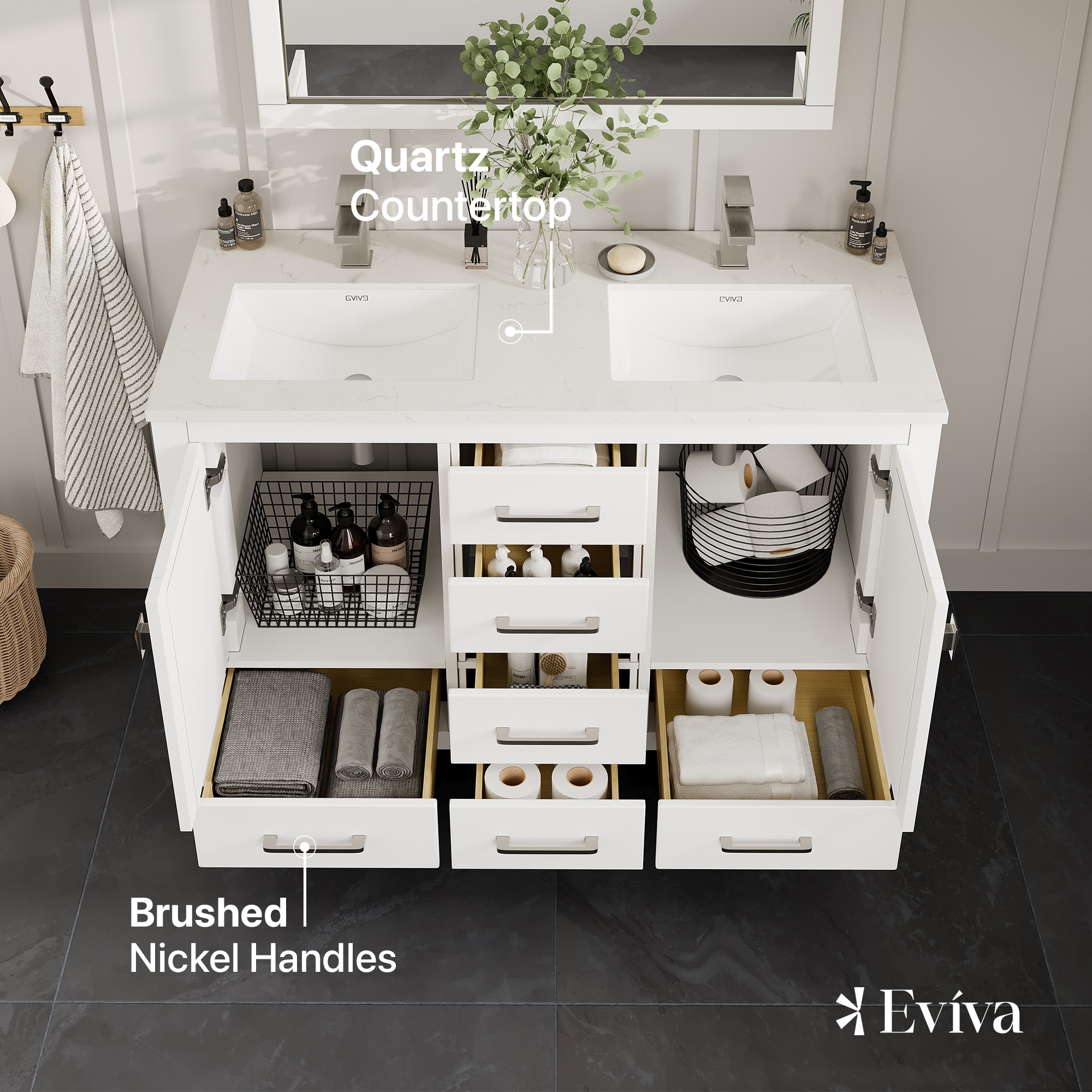 Eviva TVN414-54X18WH-DS-Q Bath-Vanity-Combo - View #3