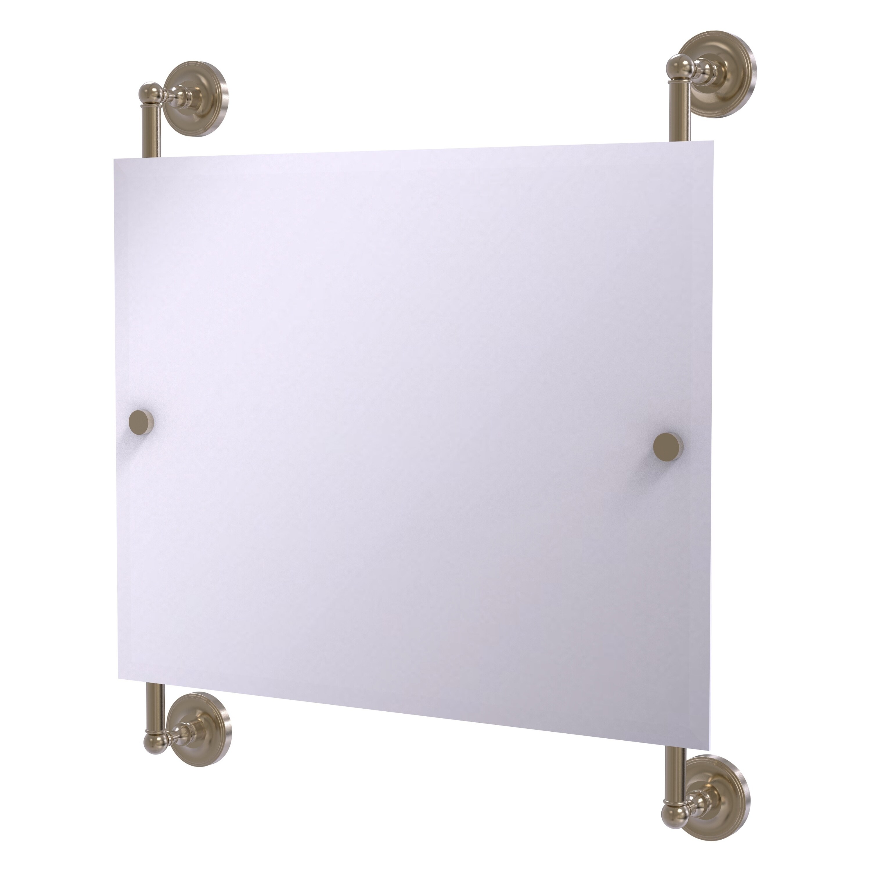 Allied Brass PR-27-93-PEW Prestige Regal 26-Inches x 29-Inches Beveled Frameless Rectangle Bathroom Vanity Mirror ( Antique Pewter )