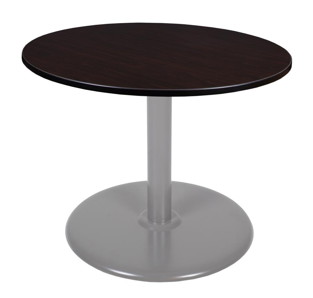 Regency TVP48RNDMWGY Breakroom Brown 4-Person Training Table (48-in W x 29-in H)