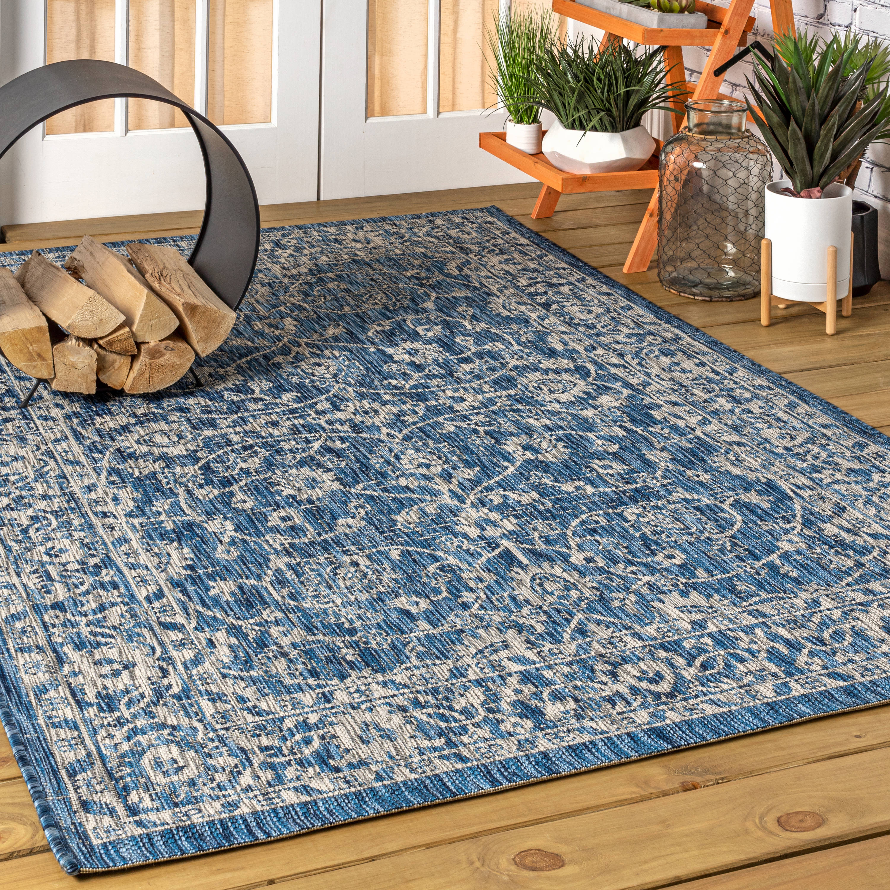 Adalia Coastal Geometric Modern Pet Friendly Indoor Outdoor Large Area Rugs