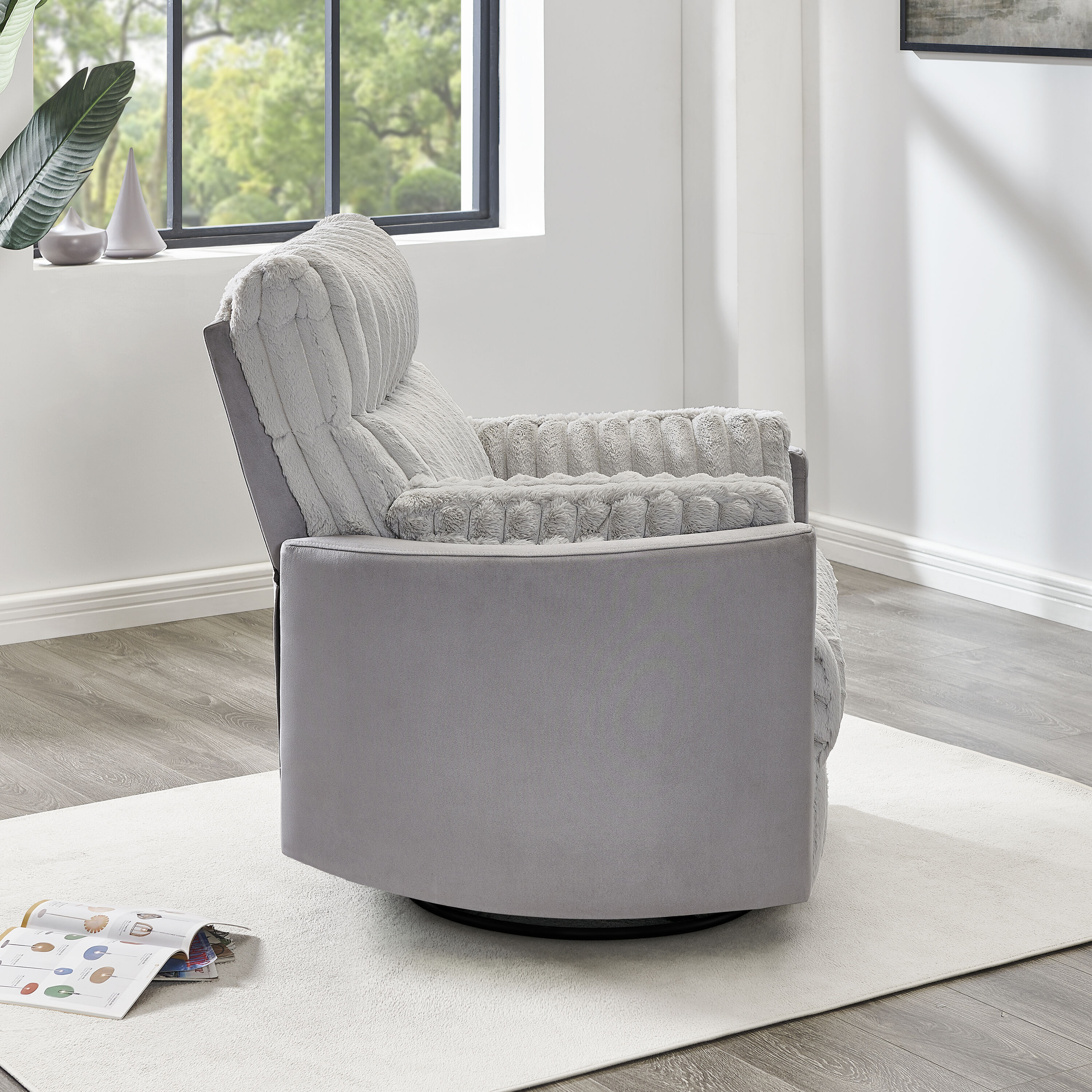 Roundhill Furniture LRH4131GY recliners - View #4