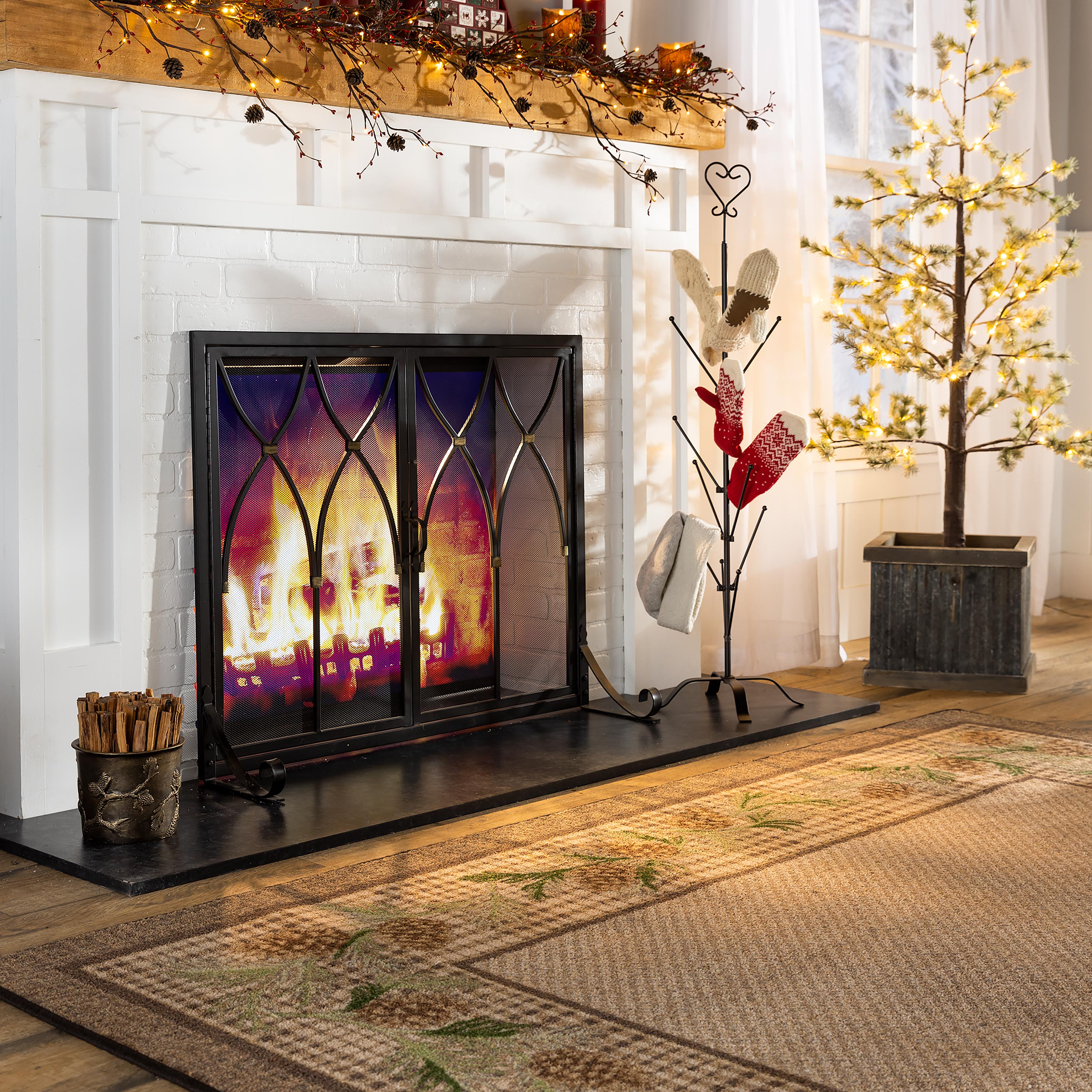 Evergreen 66H32 Glass-Fireplace-Doors - View #2