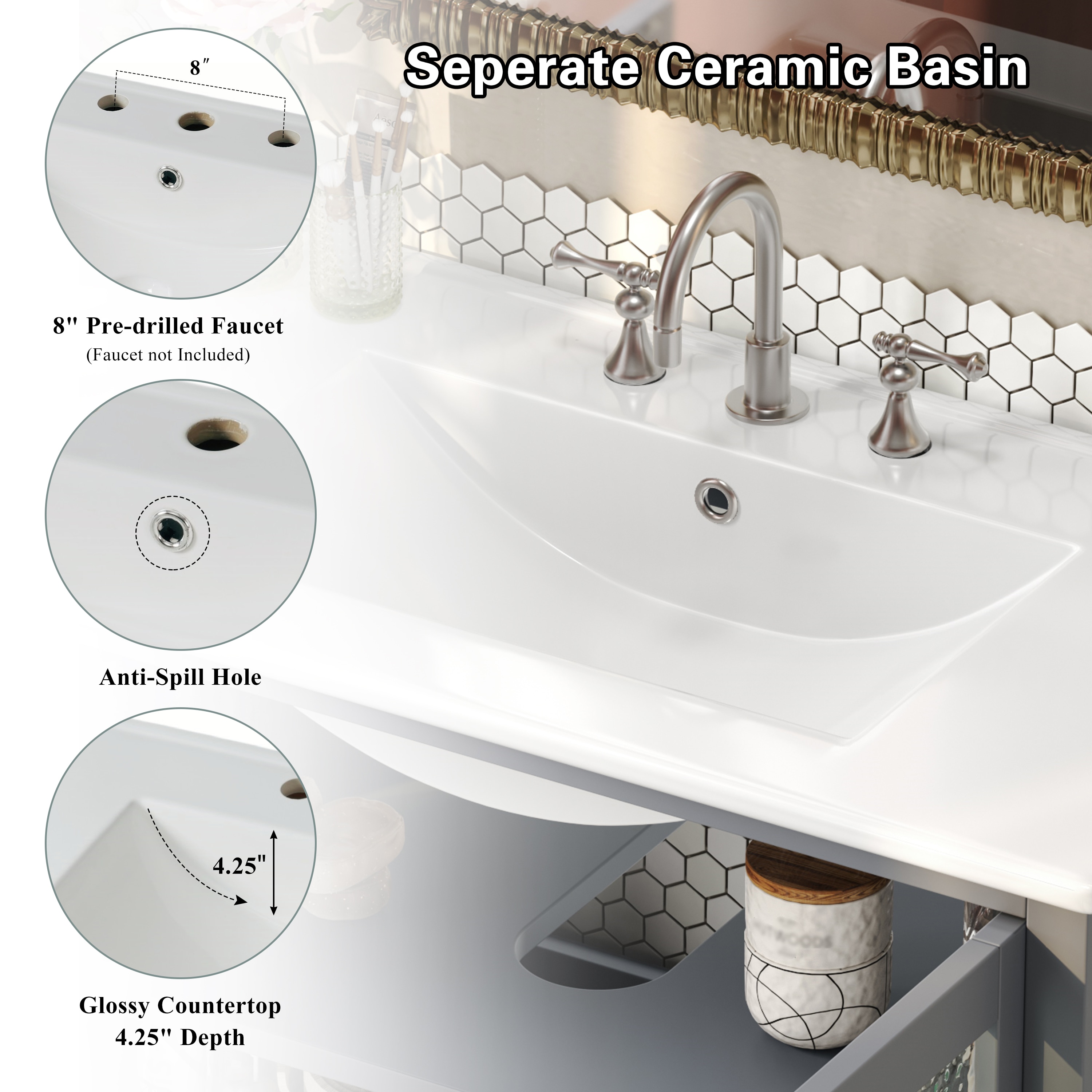 WELLFOR EX-CJ84 Bath-Vanity-Combo - View #6