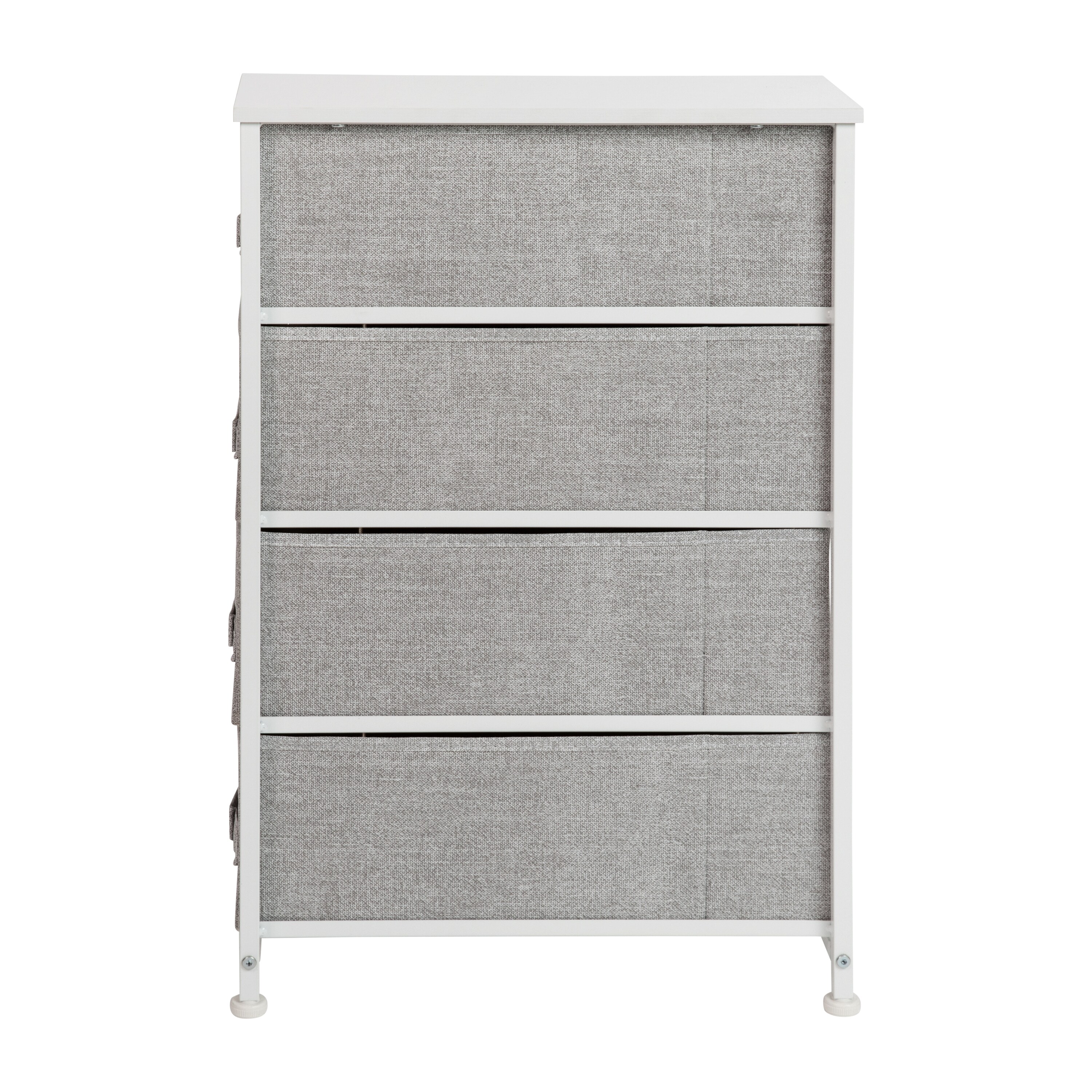 Flash Furniture White/Gray 4-Drawer Dresser/Tv Stand in the Dressers ...