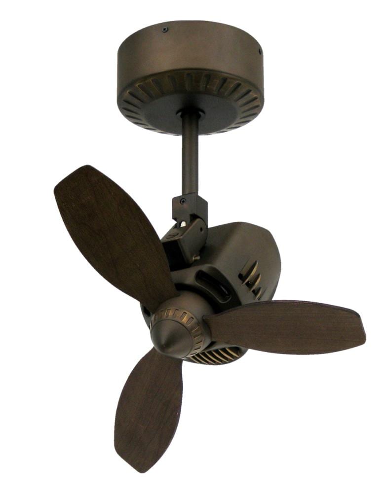TroposAir Mustang 18-in Rubbed Bronze Indoor/Outdoor Flush Mount Propeller Ceiling  Fan with Remote (3-Blade) in the Ceiling Fans department at