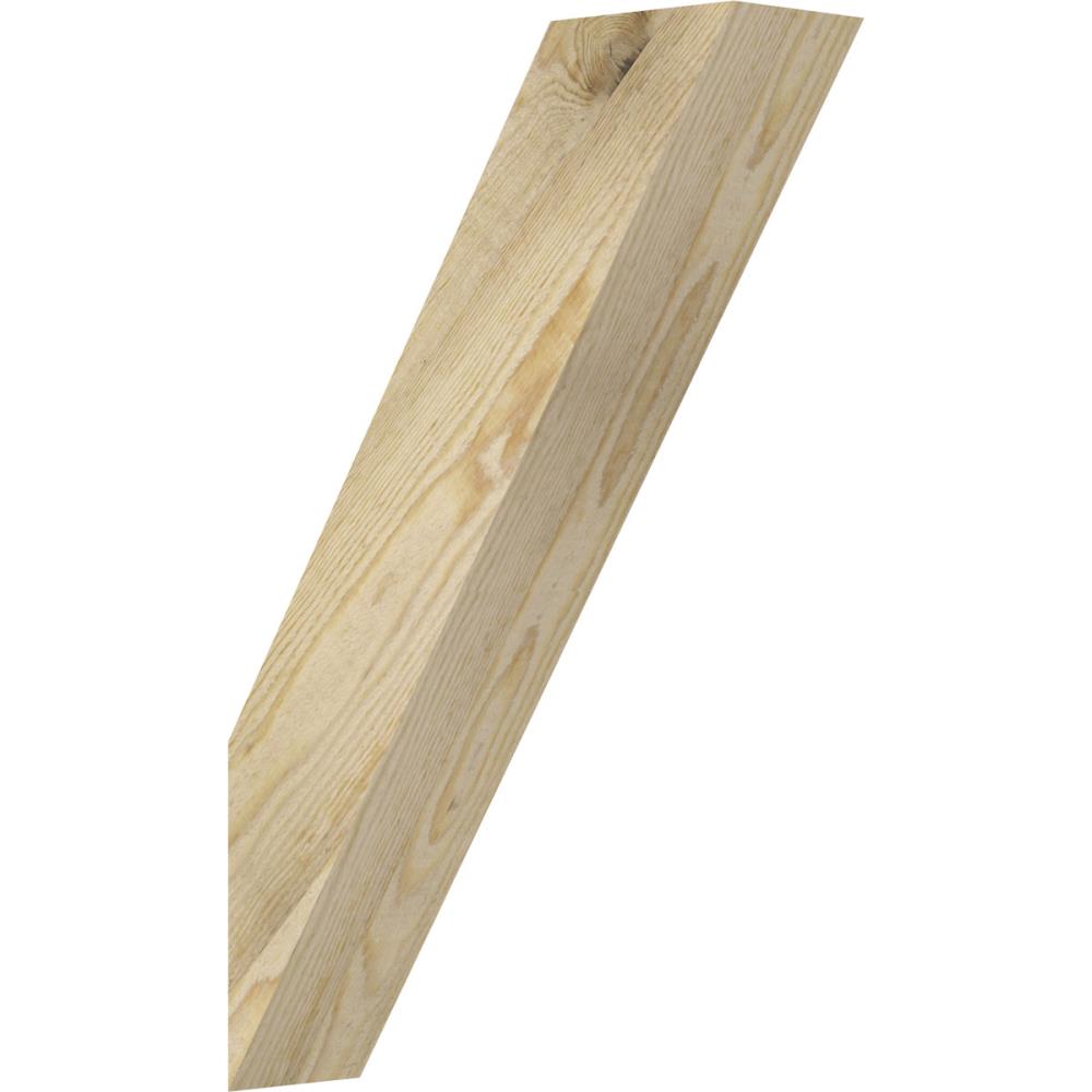 Ekena Millwork BRC04X14X22TRA00RDF 4-in x 14-in x 22-in Douglas Fir Unfinished Wood Traditional Rough Sawn Knee Brace