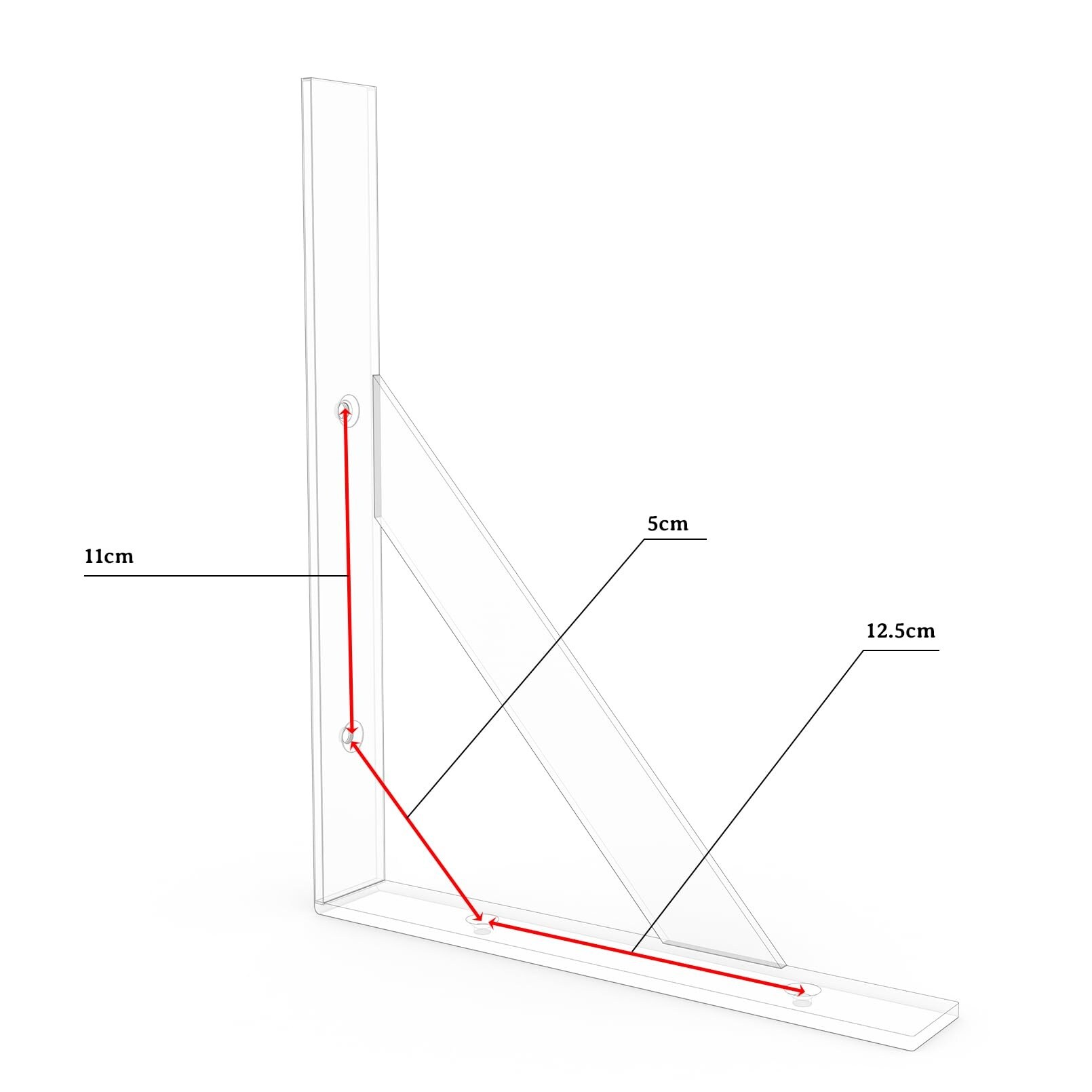 Aoibox 8 x 10 in Heavy Duty L Shaped Wall Mount Shelf Brackets with 90 ...