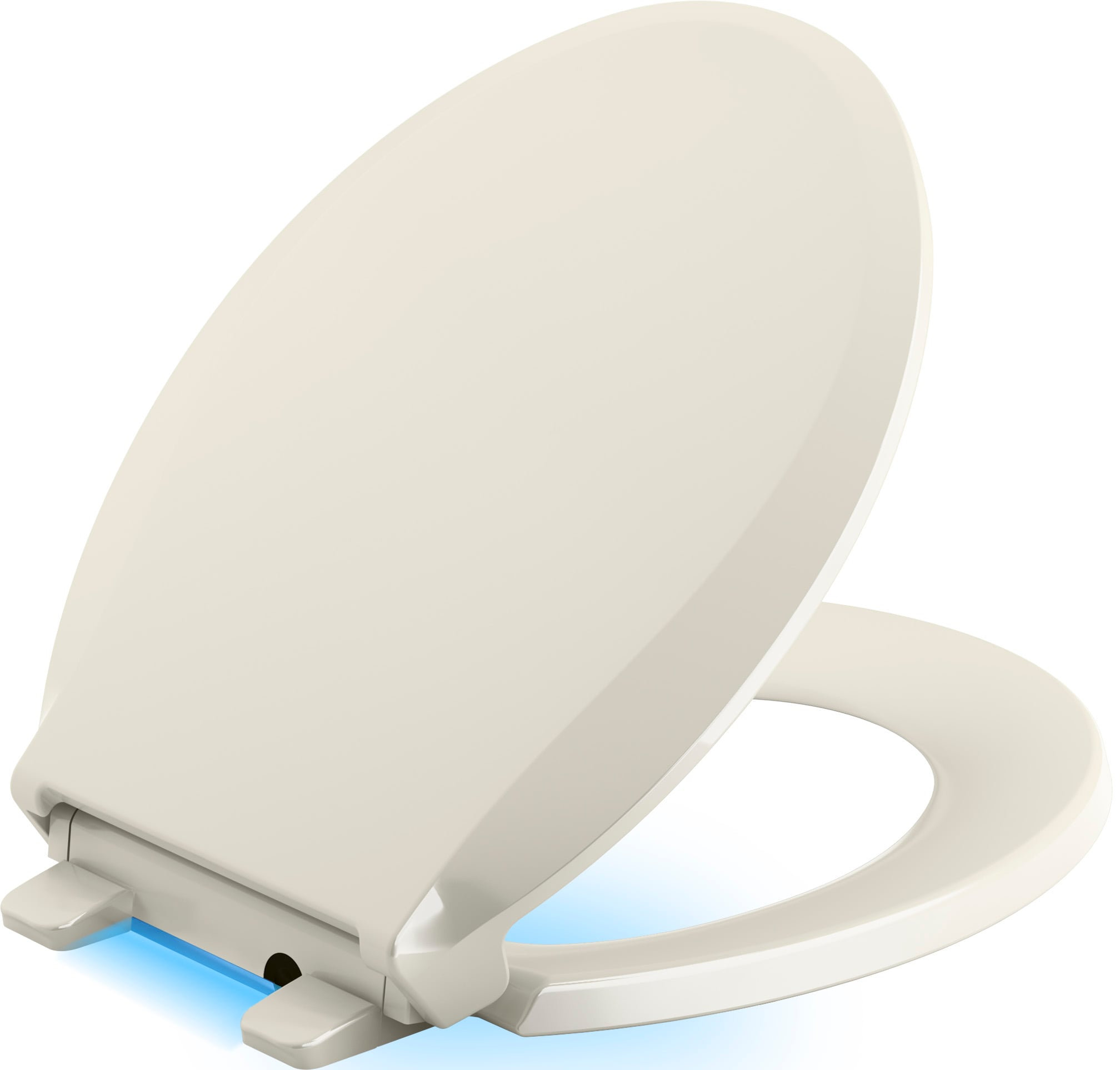 Home + Solutions Nightlight Round White Plastic Toilet Seat at