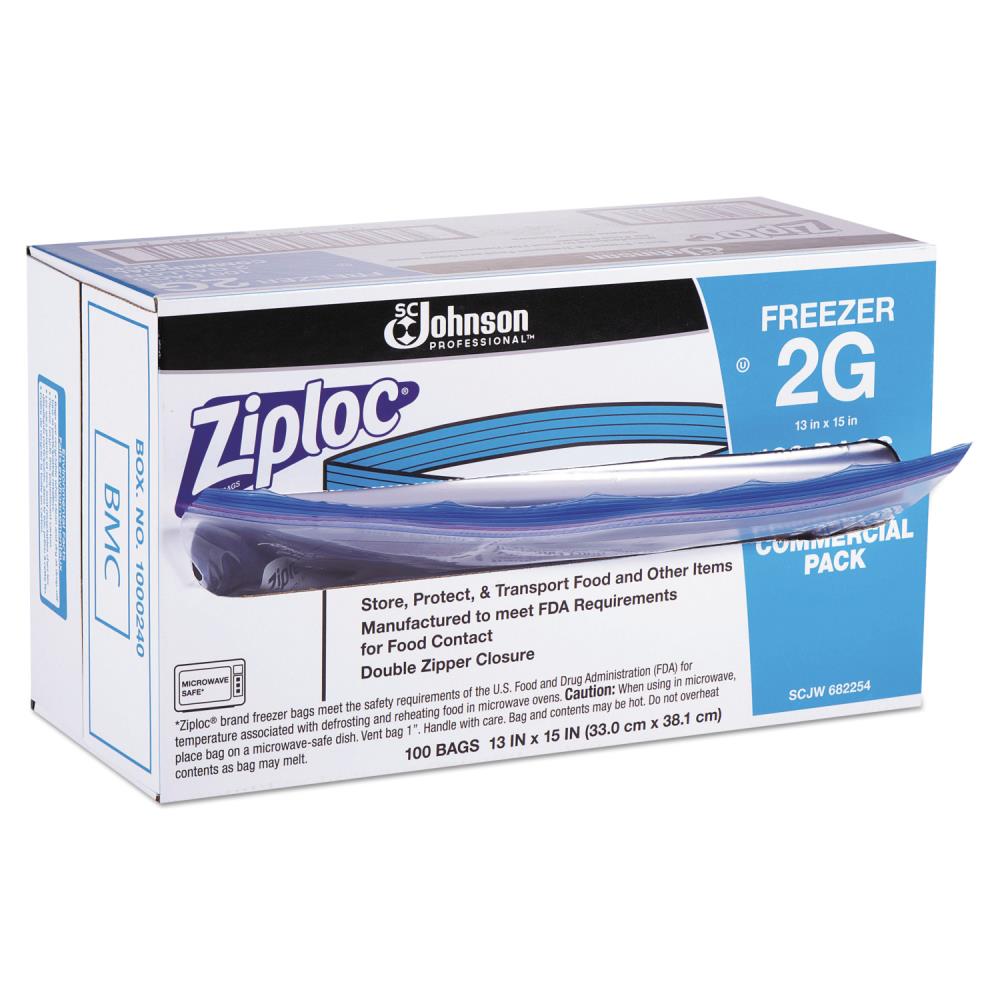 Ziploc 2-Gallon Freezer Bags Extra Large Size - 2 gal - 13 Width - 10/Box  - Food, Money, Meat, Poultry, Fish, Soup