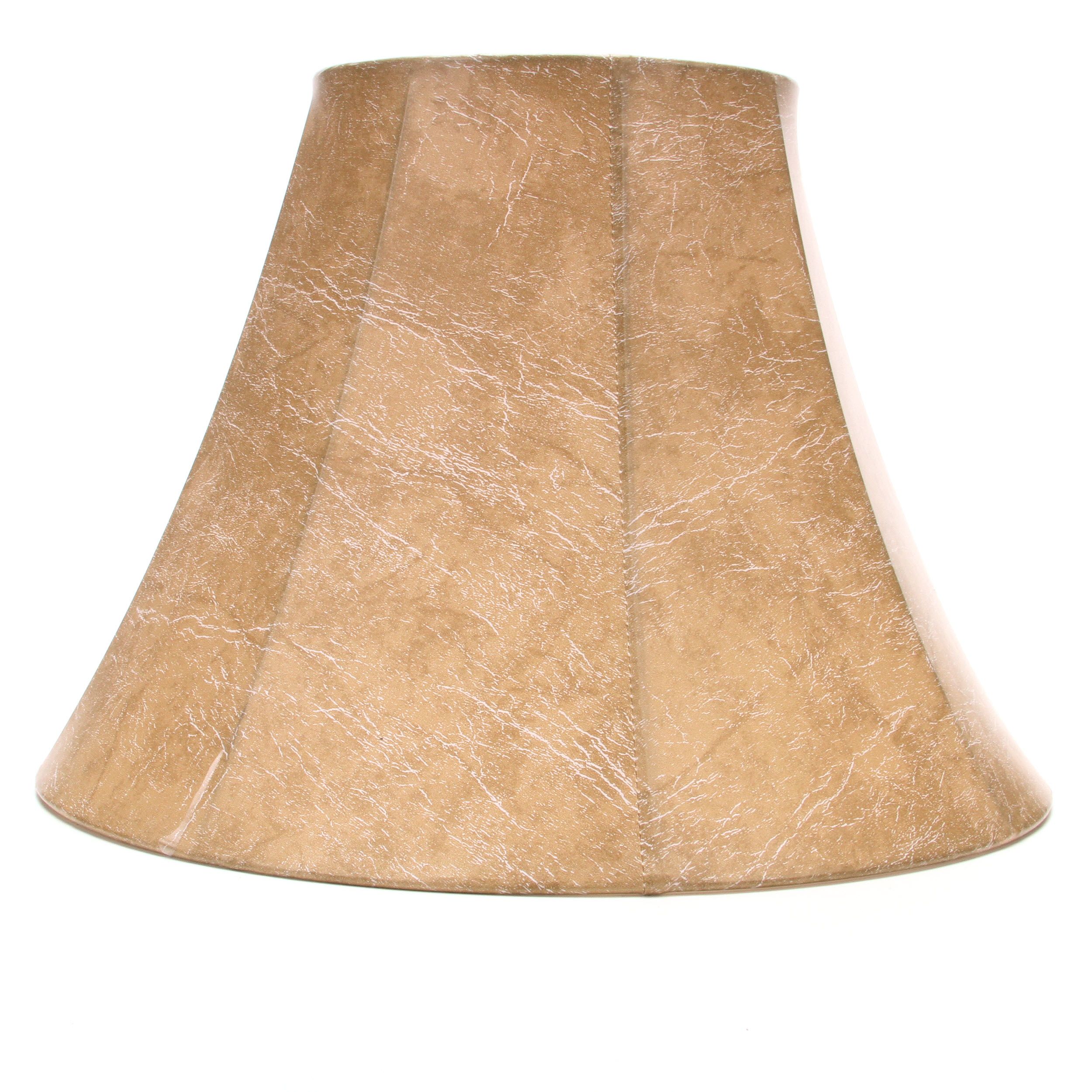 17" Rustic Faux Leather Bell Lamp Shades 