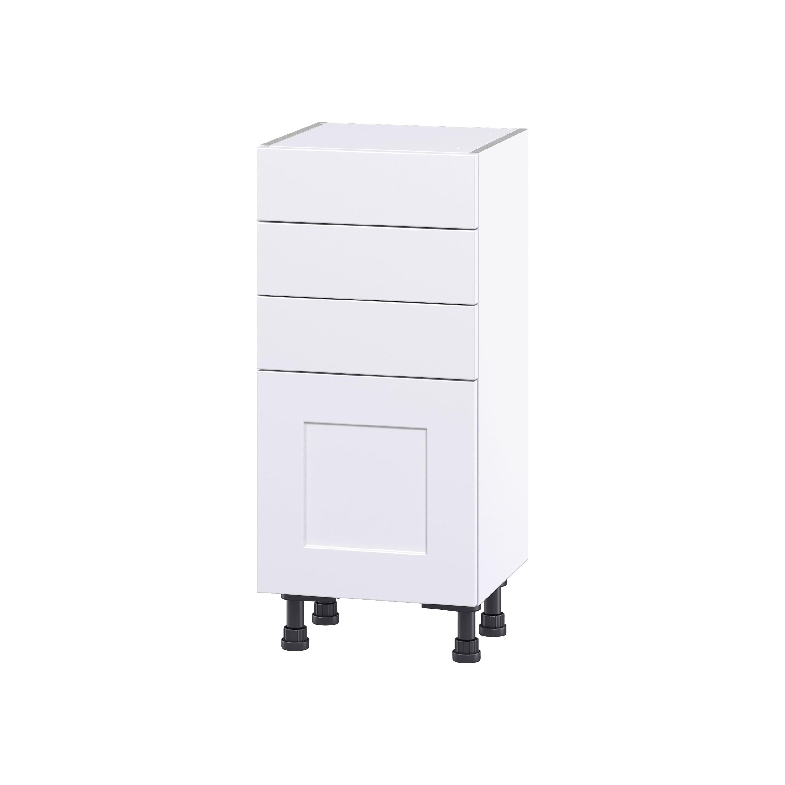 Hugo&Borg Jolie 15-in W x 34.5-in H x 14-in D Warm White 6-Drawer Base Fully Assembled Cabinet