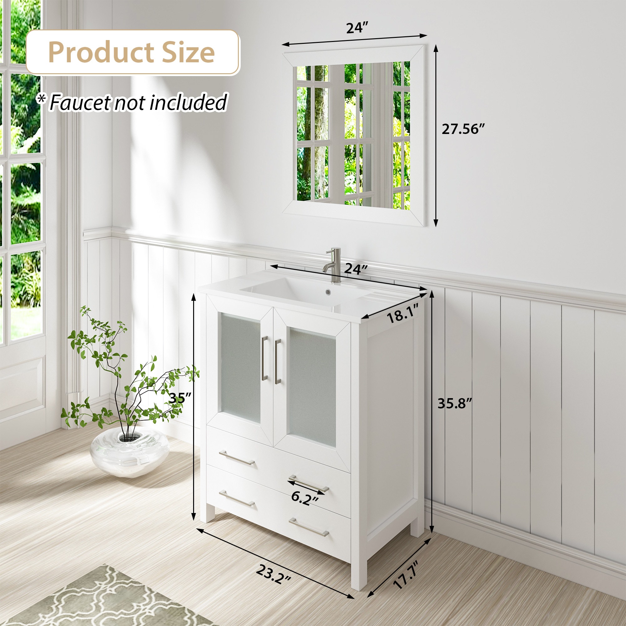 Vanity Art VA3024-W Bath-Vanity-Combo - View #12