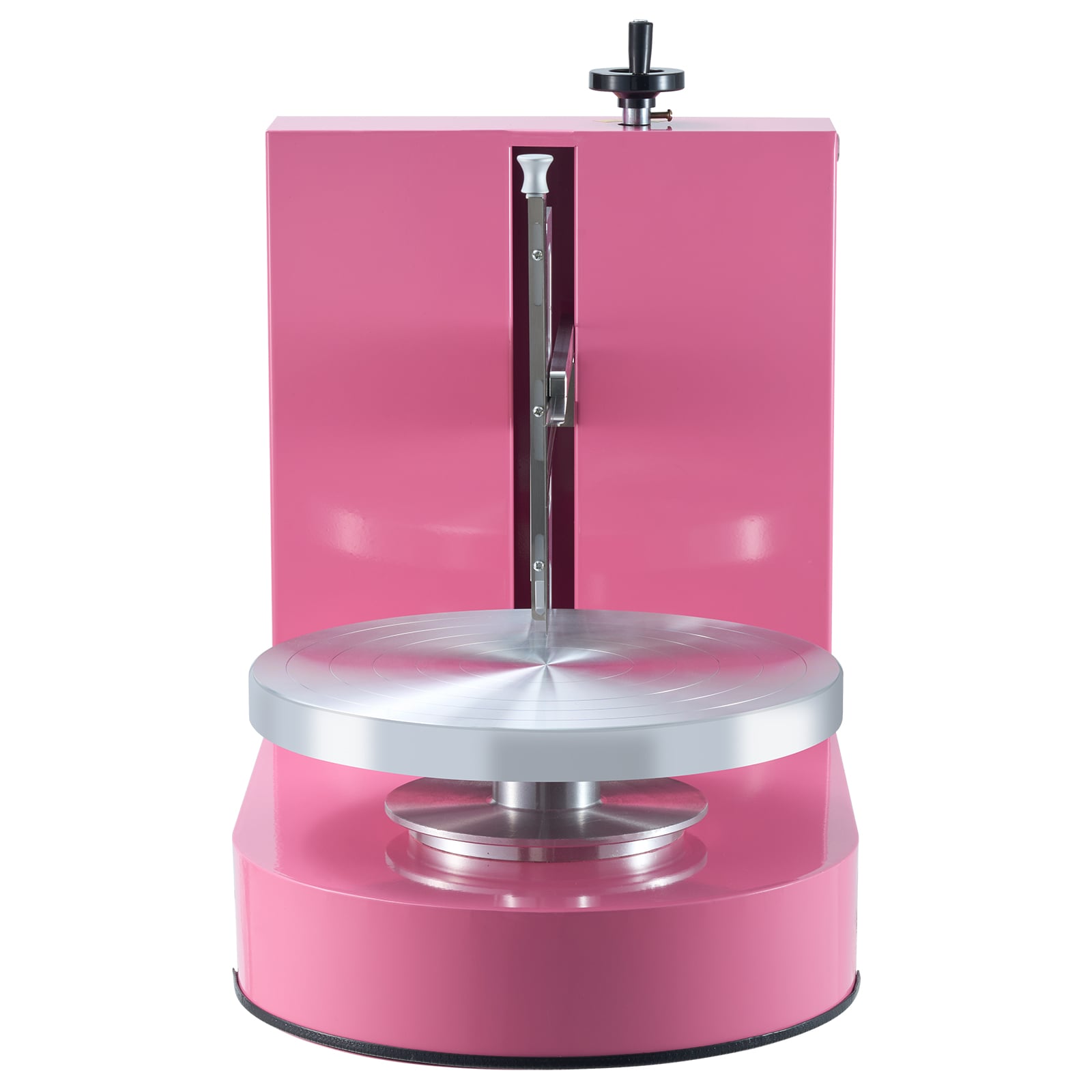 VEVOR SCDGNYMMJ61406385V1 Cake Decorating Machine Cake Cream Spreading Coating Smearing Machine Low Noise Cake Frosting Machine Turntable with Adjustable Scraper for 6-IN to 14-IN Cake 25-320RPM Rotating Speed Pink