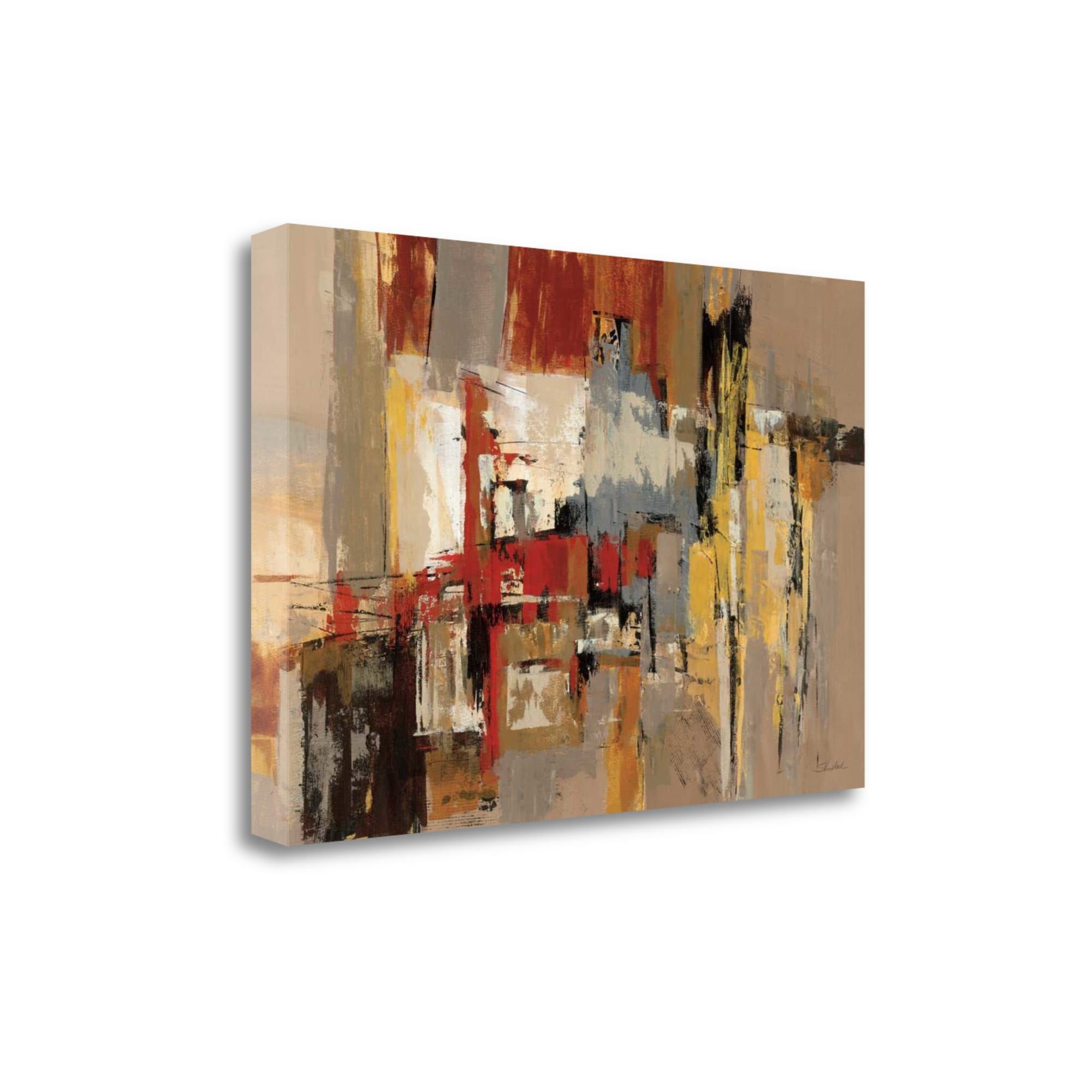 Tangletown Fine Art WA607954-2416C Melody For Guitar and Sax Silvia Vassileva 16-in H x 24-in W Abstract Print on Canvas