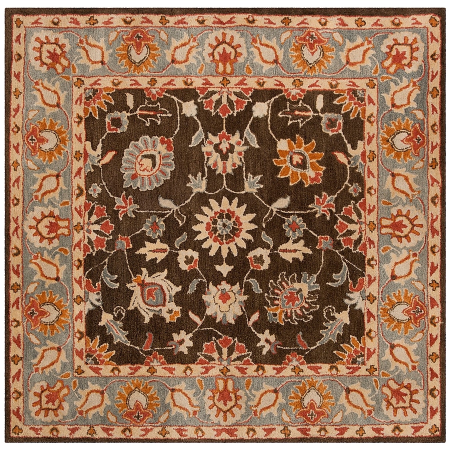 Safavieh Heritage Bidar 4 x 6 Charcoal/Blue Indoor Floral/Botanical Oriental Handcrafted Area Rug Safavieh Heritage Bidar 4 x 6 Charcoal/Blue Indoor Floral/Botanical Oriental Handcrafted Area Rug
