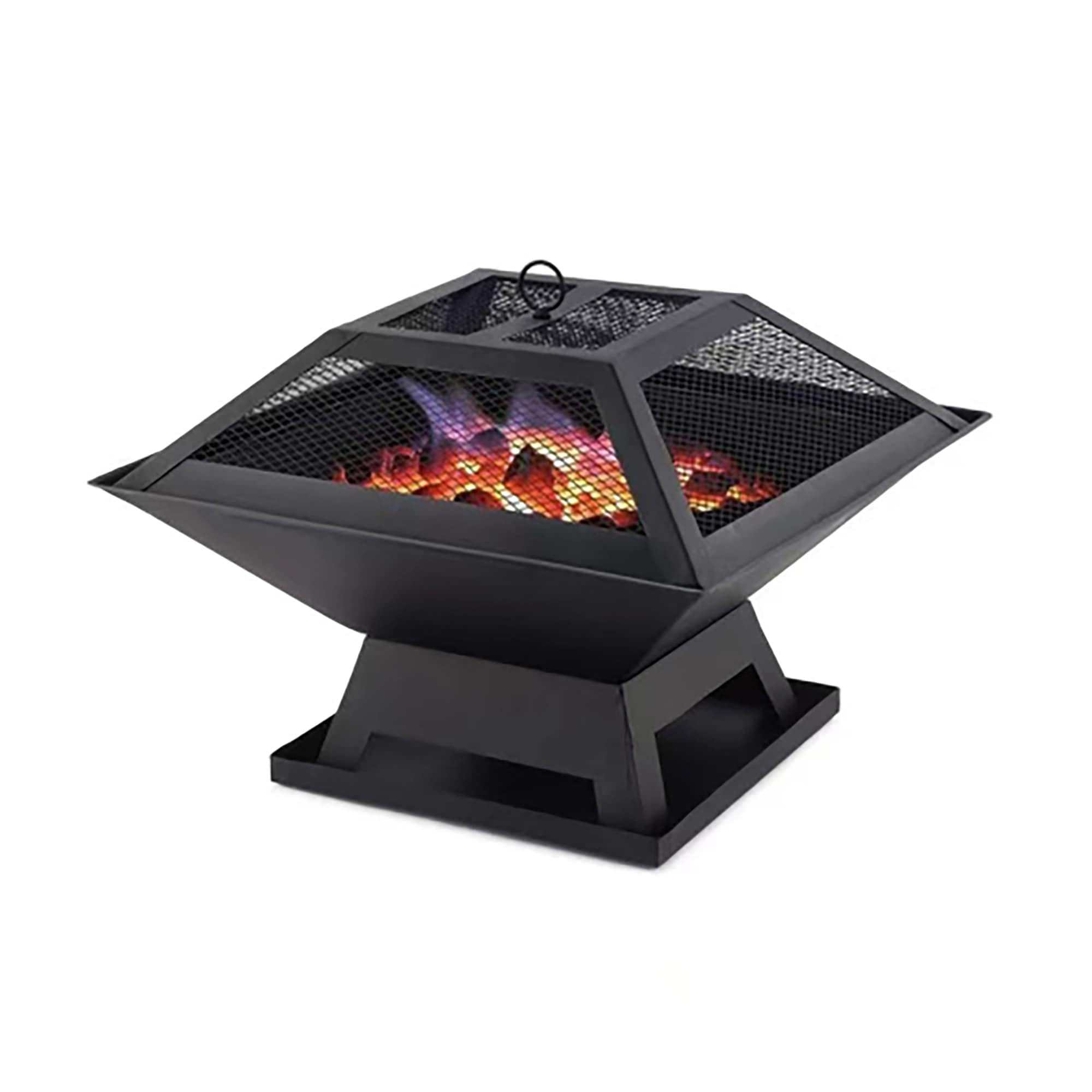 CASAINC HS-W51425789 Fire Pit FirePit 19-in W Black Iron Wood-Burning Fire Pit