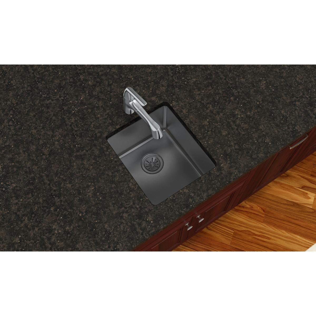 Elkay EFRU131610T Crosstown Undermount 16.0-in x 18.5-in Stainless steel Single bowl 16 -Gauge Kitchen Sink