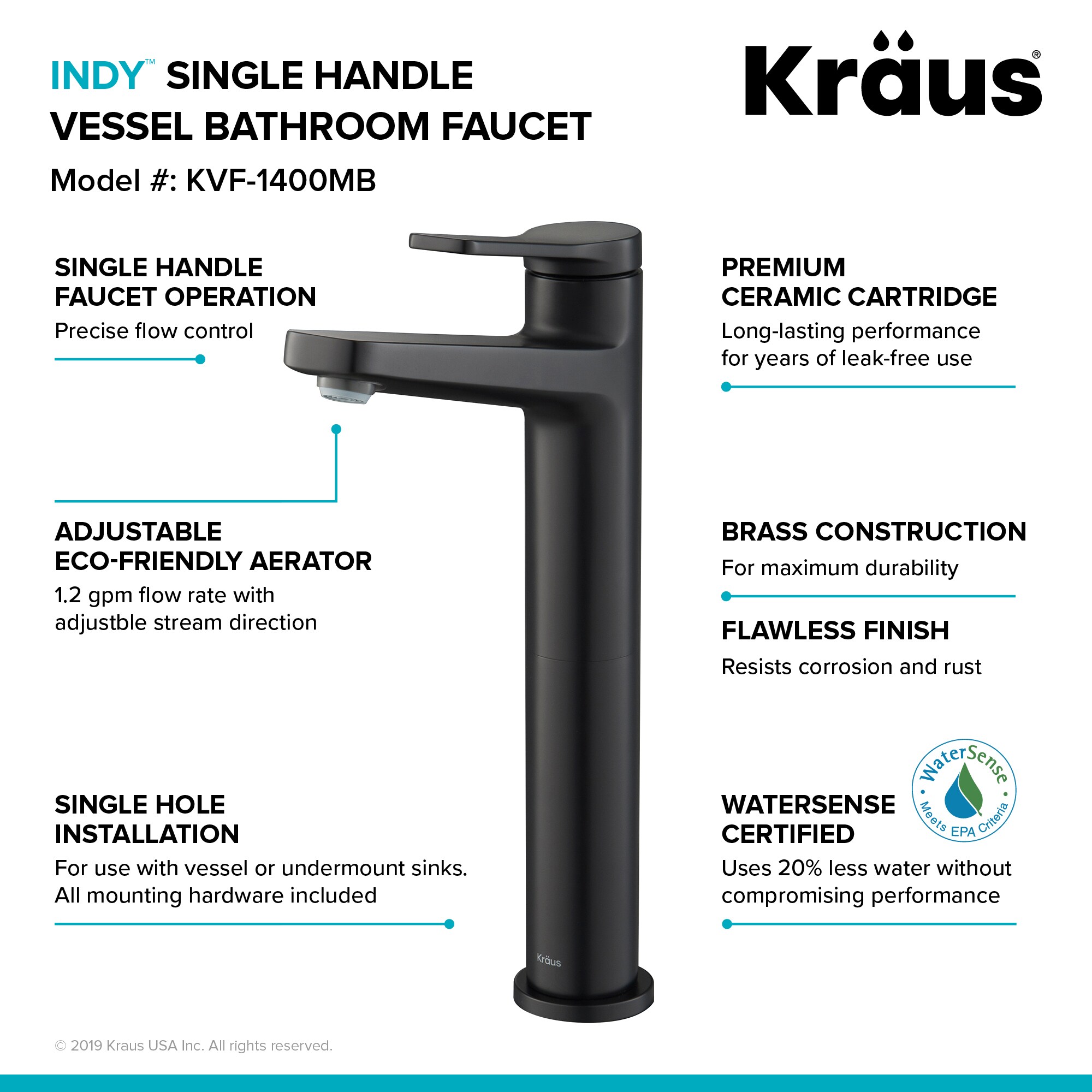 Kraus KVF-1400MB Lavatory-Faucets - View #5