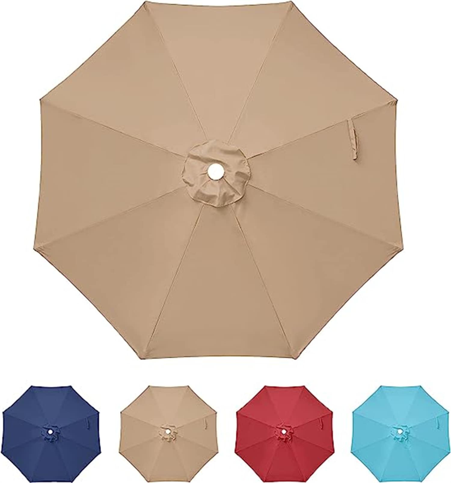 Afoxsos LSSA11-4OT003 9-ft Wood Market Patio Umbrella
