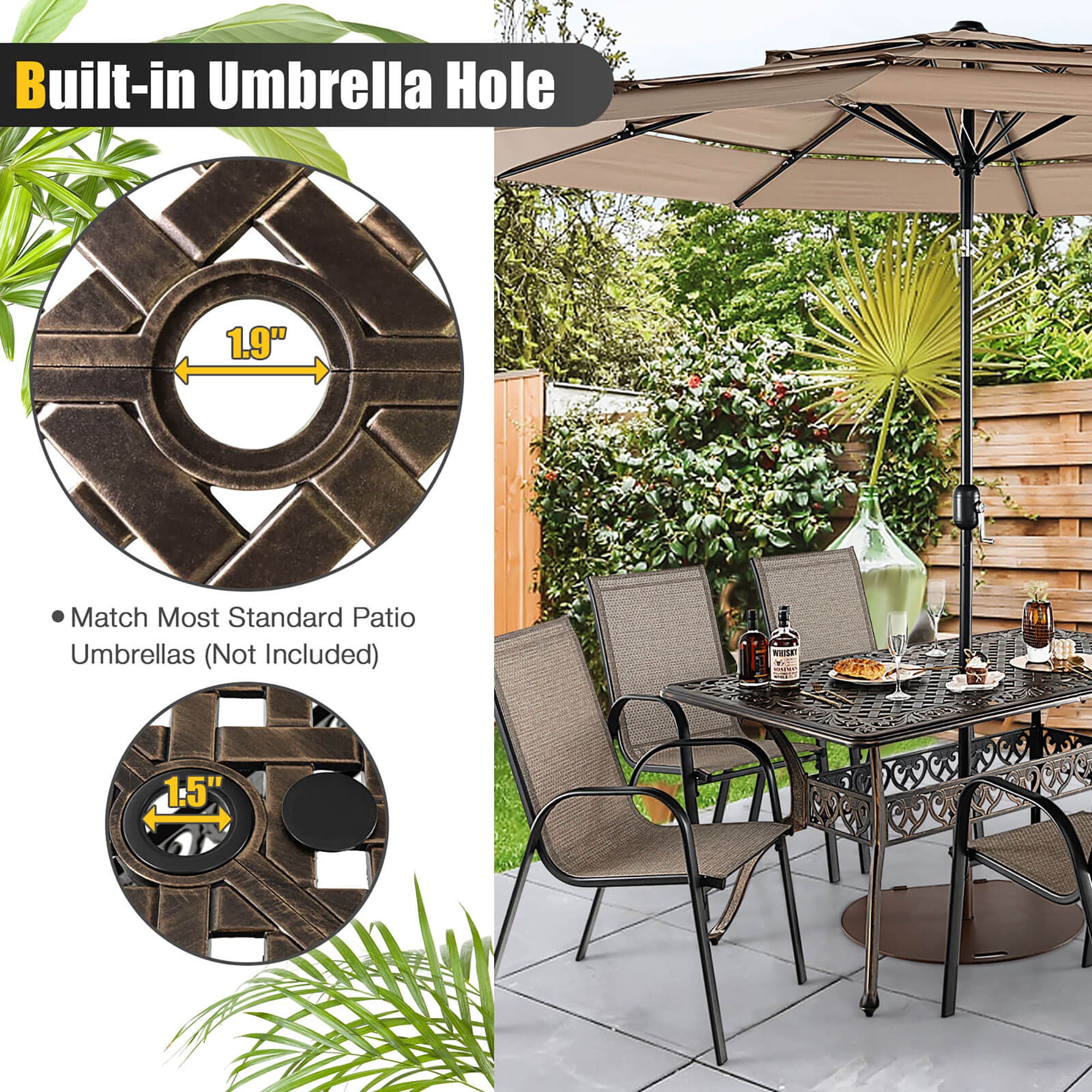 Forclover HYFL-395TB Patio-Tables - View #4