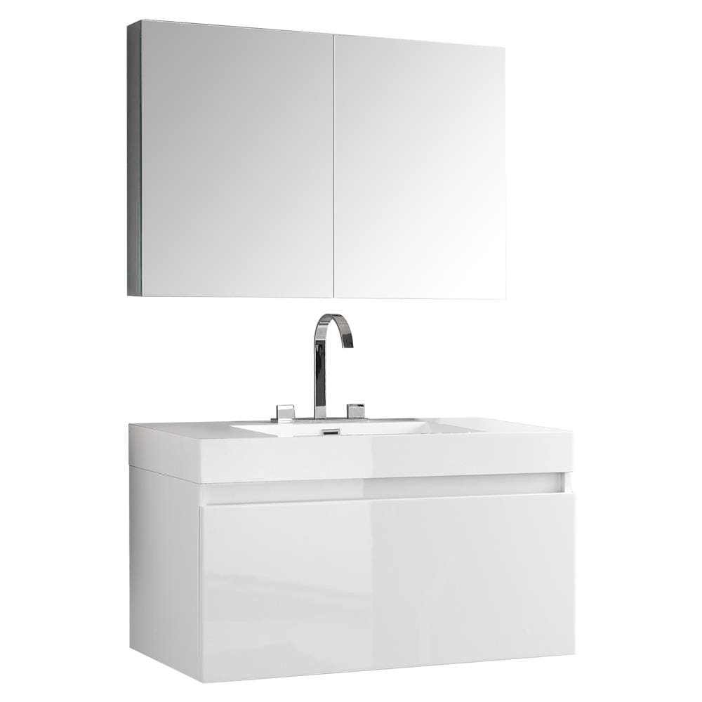 Fresca FVN8010WH Bath-Vanity-Combo - View #2
